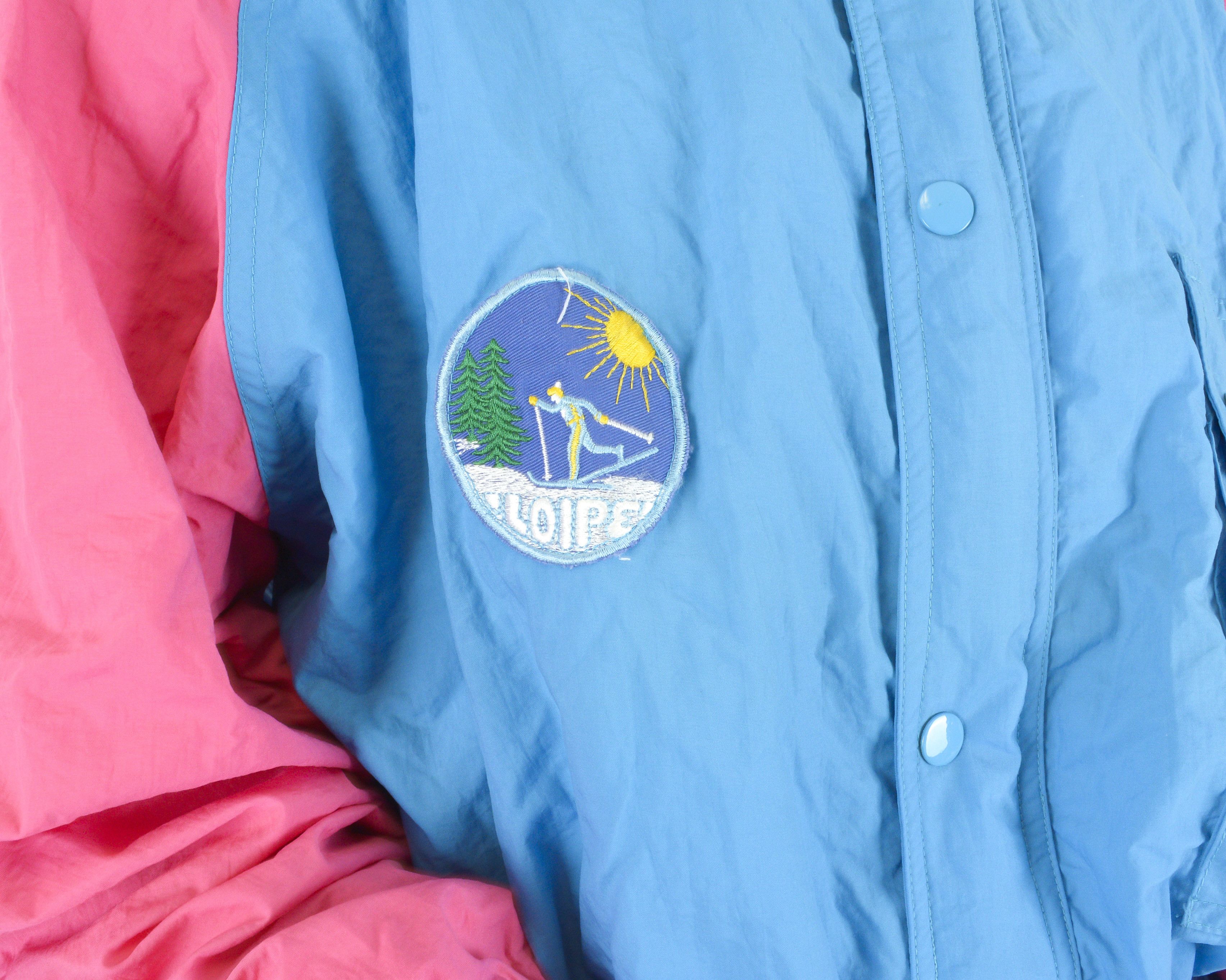 Vintage Loipe Ski Suit Women L Jumpsuit Overalls Coveralls Capri 80s Size 22" - 4 Thumbnail