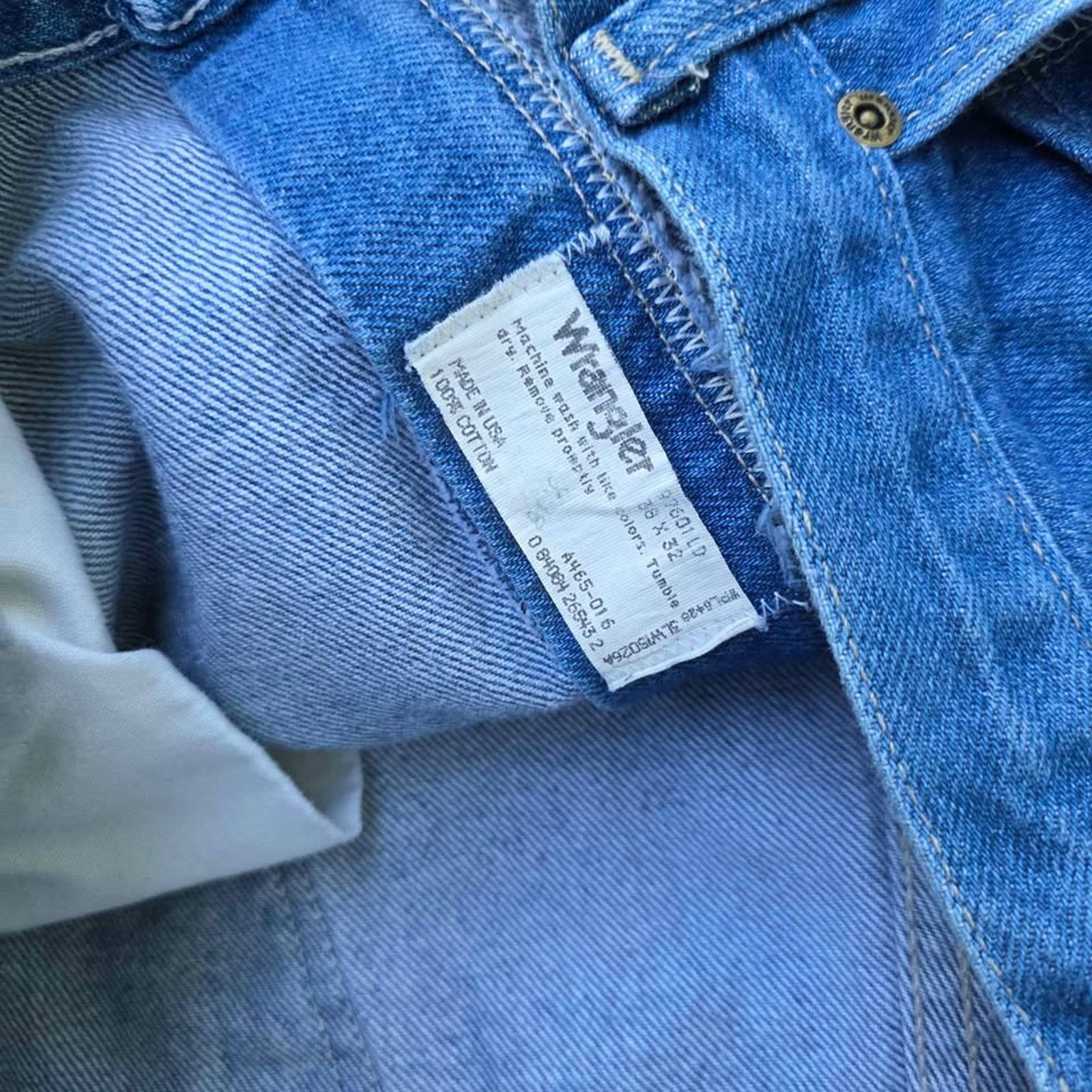 Vintage × Wrangler Wrangler Vintage Jeans Made in the USA 90s Workwear Cowboy Size US 37 - 4 Thumbnail