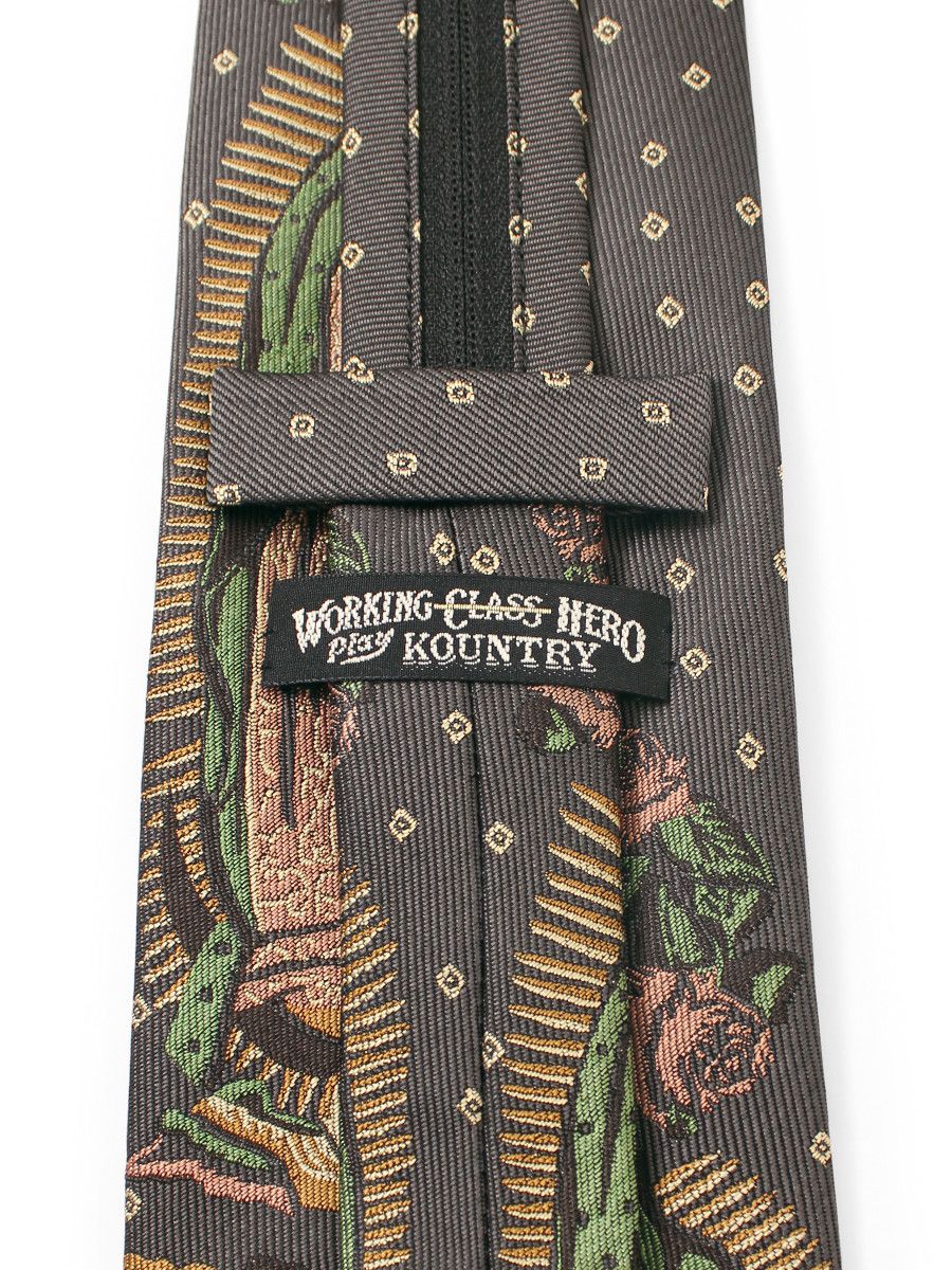 Kapital Kapital Silk Twill Mary Maria zip Tie necktie black new Size ONE SIZE - 4 Thumbnail