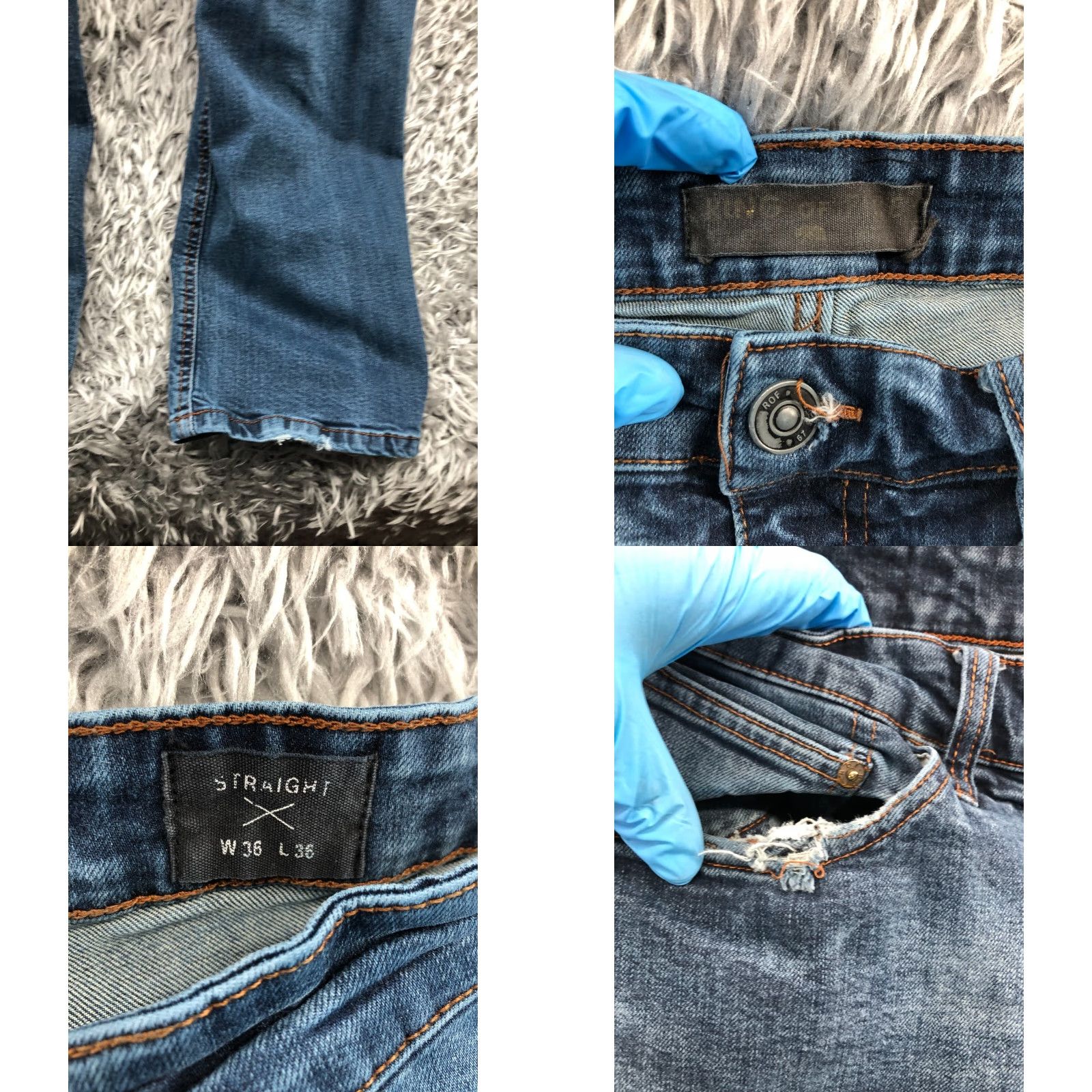 Ring Of Fire Ring of Fire Jeans Slim Straight 36x36 Mens Mid Wash Blue Jeans Slim Regular 36 Size US 36 / EU 52 - 8 Thumbnail