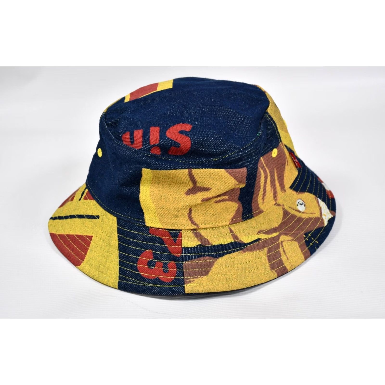 Levi's LEVI'S 501 BANNER PRINT 150th ANNIVERSARY BUCKET HAT Denim SIZE L Blue Cotton Men Size ONE SIZE - 3 Thumbnail