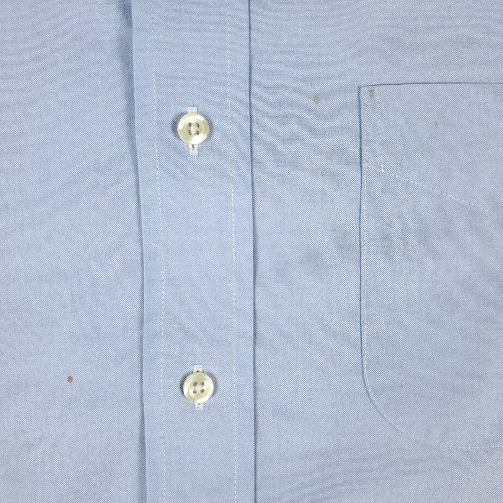 Brooks Brothers Brooks Brothers Dress Shirt Mens Size 16 Blue Slim Fit Button-Up Long Sleeve Cotton Size 42R - 3 Thumbnail