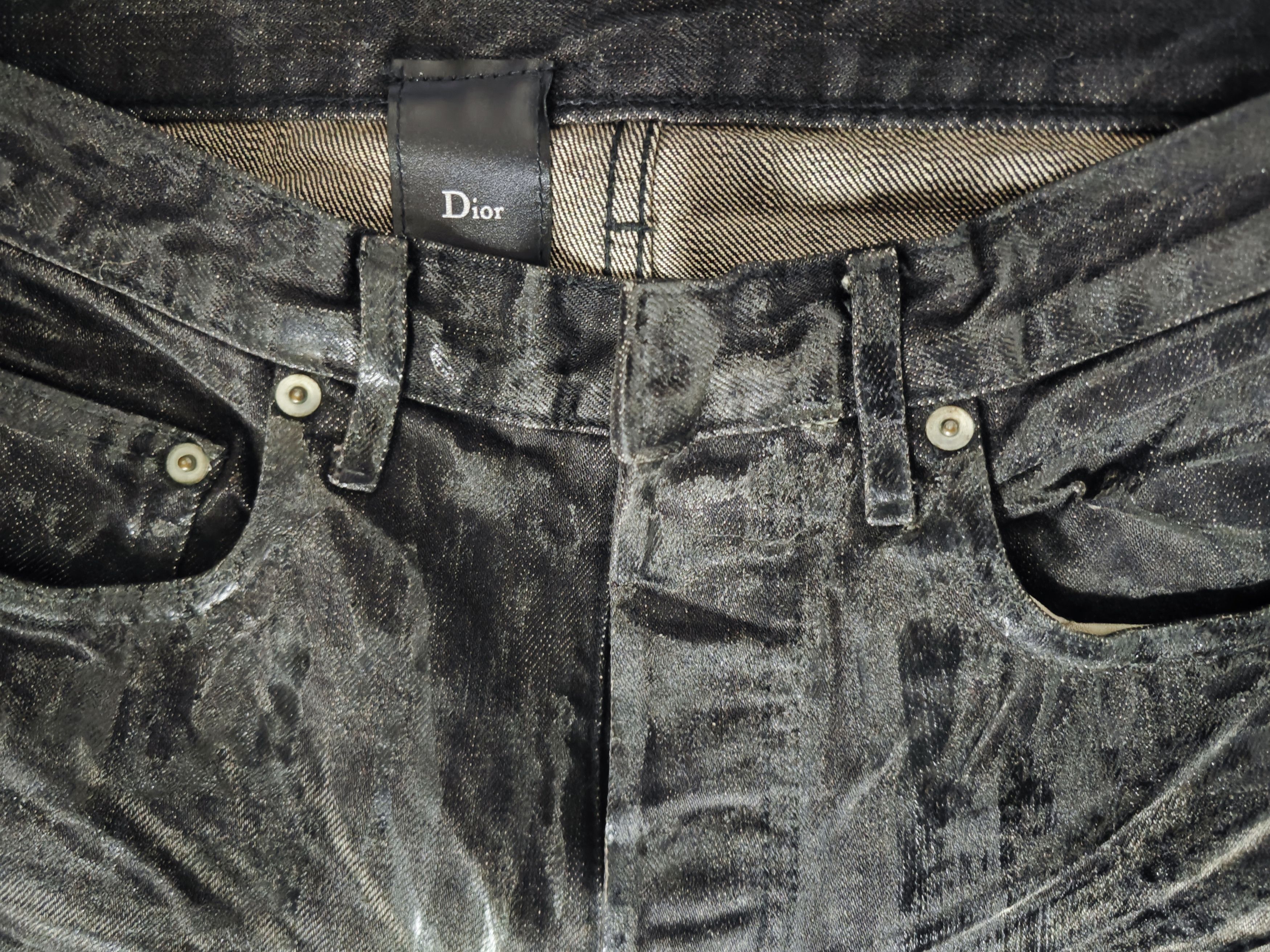 Dior Dior Luster Waxed Denim AW03 Size US 29 - 3 Thumbnail