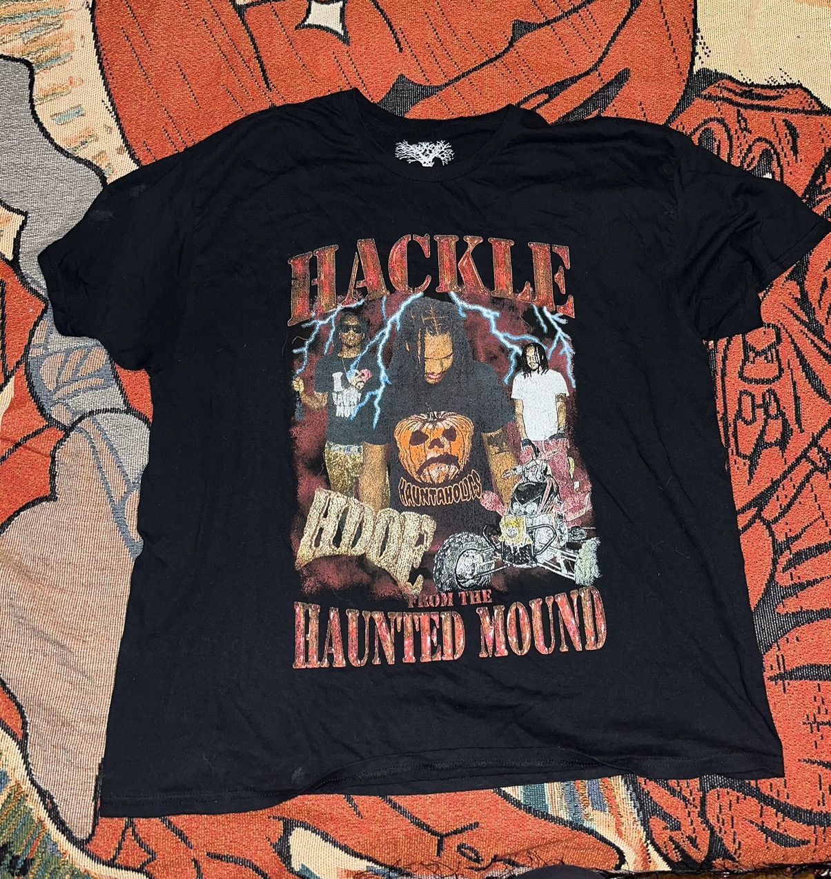 Hackle Down On ‘Em From The Haunted Mound XL Black T Shirt