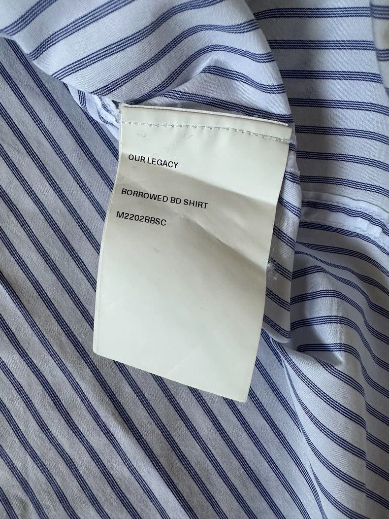 Our Legacy Our Legacy size46 Blue and white striped shirt Size US S / EU 44-46 / 1 - 4 Thumbnail