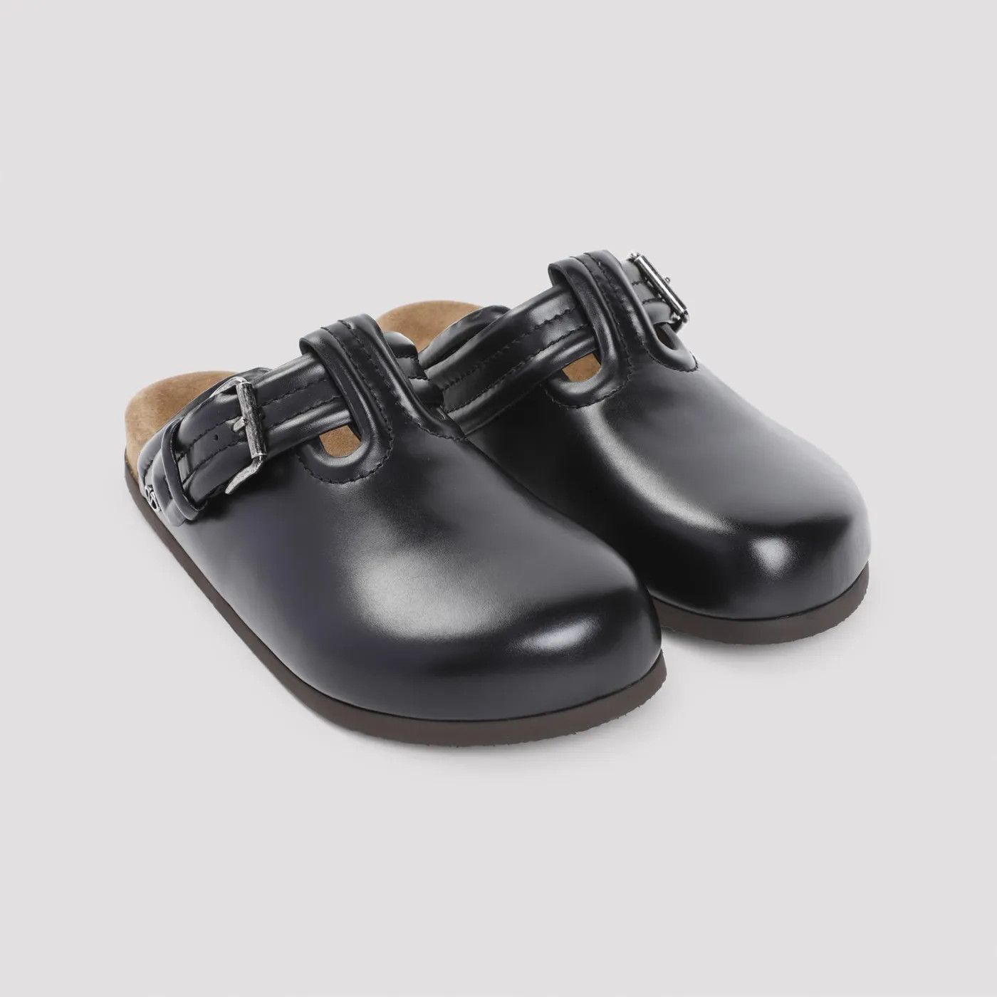 Valentino o1s22i1n1224 Calf Leather Mules in Black Size US 8 / EU 41 - 3 Thumbnail