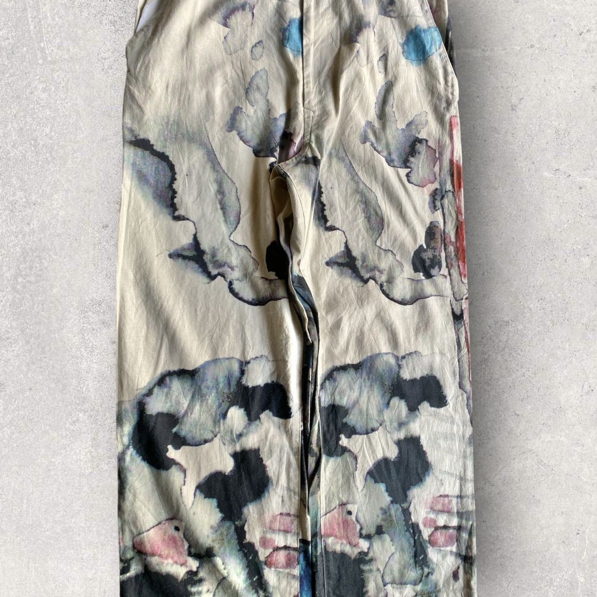 Yohji Yamamoto SS10 Y’s Linen Blend Water Color Print Pants Size US 30 / EU 46 - 3 Thumbnail