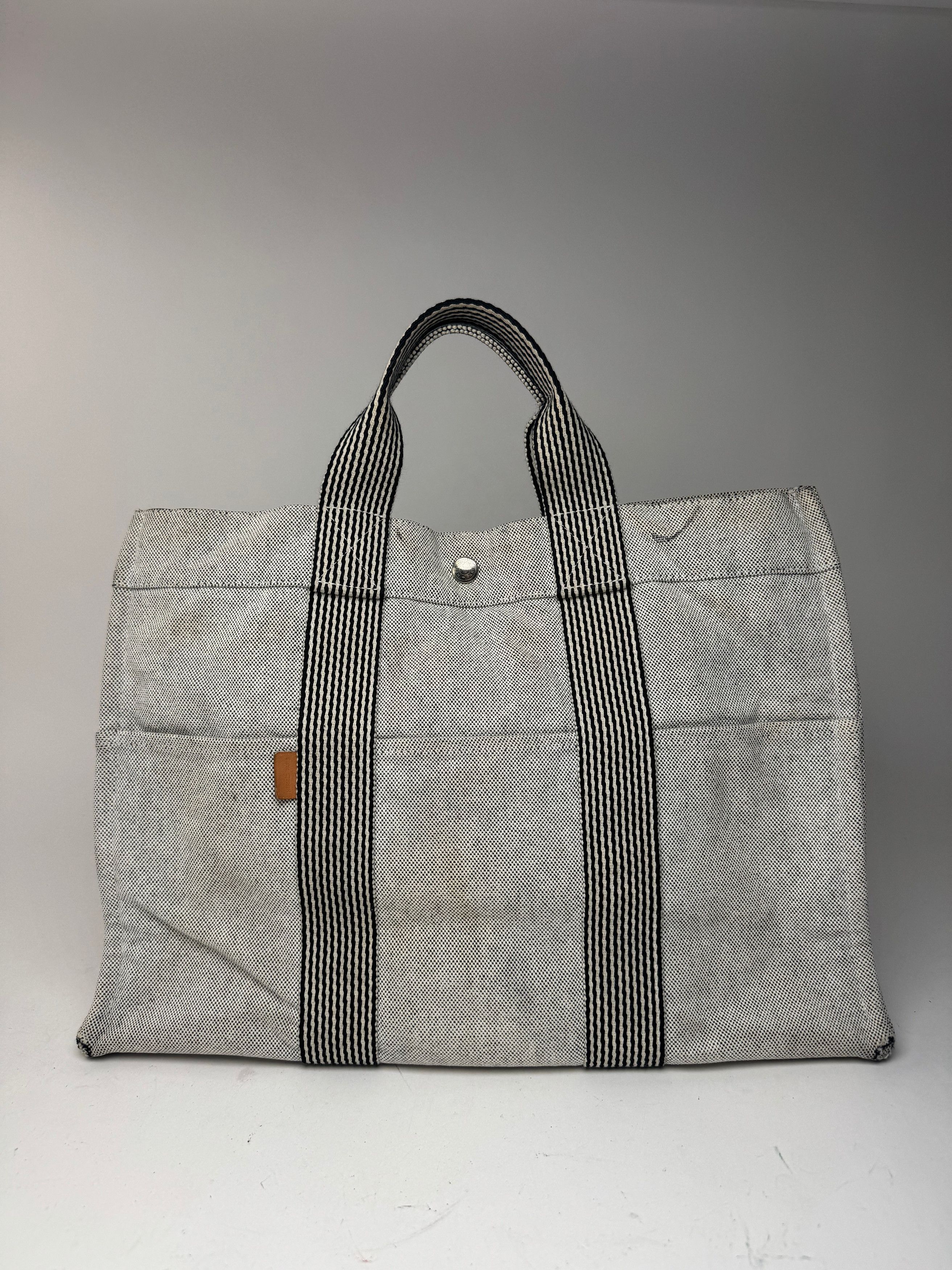 Other Vintage Hermes Tote bag white cotton Size ONE SIZE - 1 Thumbnail