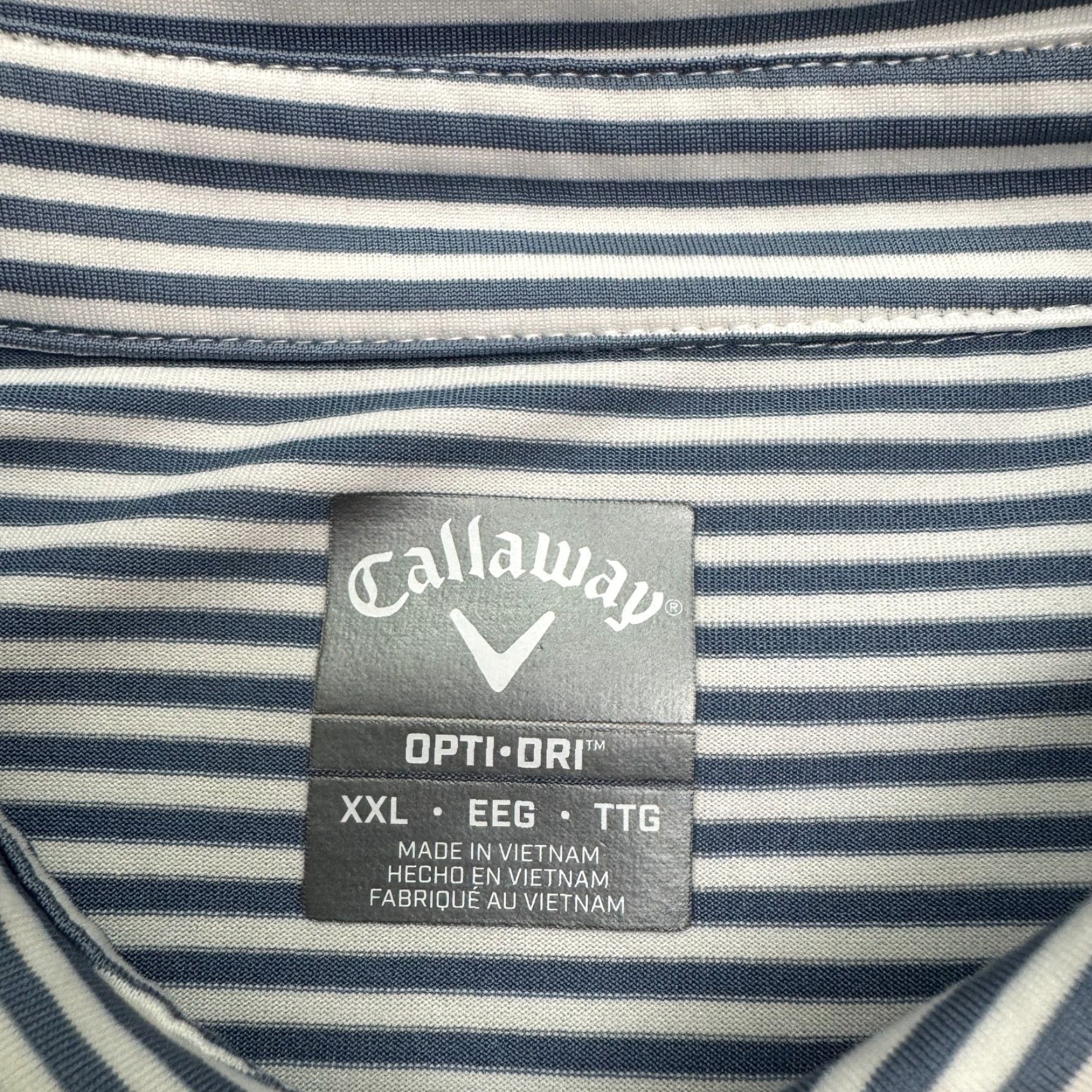 Callaway Callaway Opti-Dri Golf Polo Shirt Men 2XL Striped Blue White Performance Breathable Casual Sports Polo Adults Mens Size US XXL / EU 58 / 5 - 7 Thumbnail