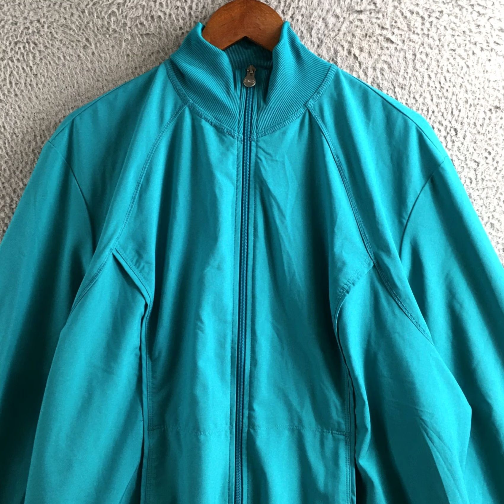 Cherokee Cherokee Track Jacket Womens 3XL Teal Long Sleeve Mock Neck Full Zip Jacket Size XXL / US 16-18 / IT 52-54 - 2 Thumbnail