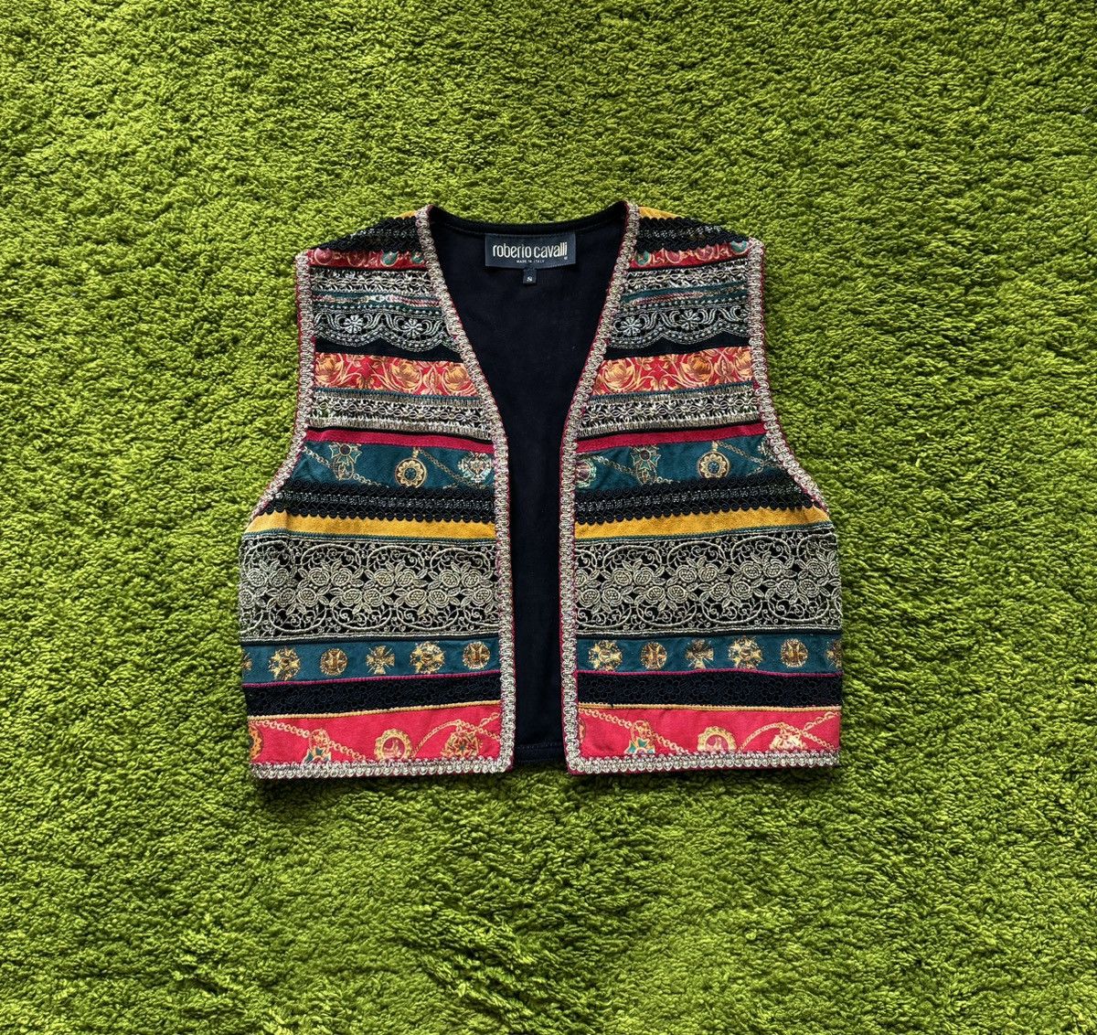 Just Cavalli × Roberto Cavalli × Vintage Roberto Cavalli 90s archive vintage coloured leather vest Size US S / EU 44-46 / 1 - 1 Thumbnail