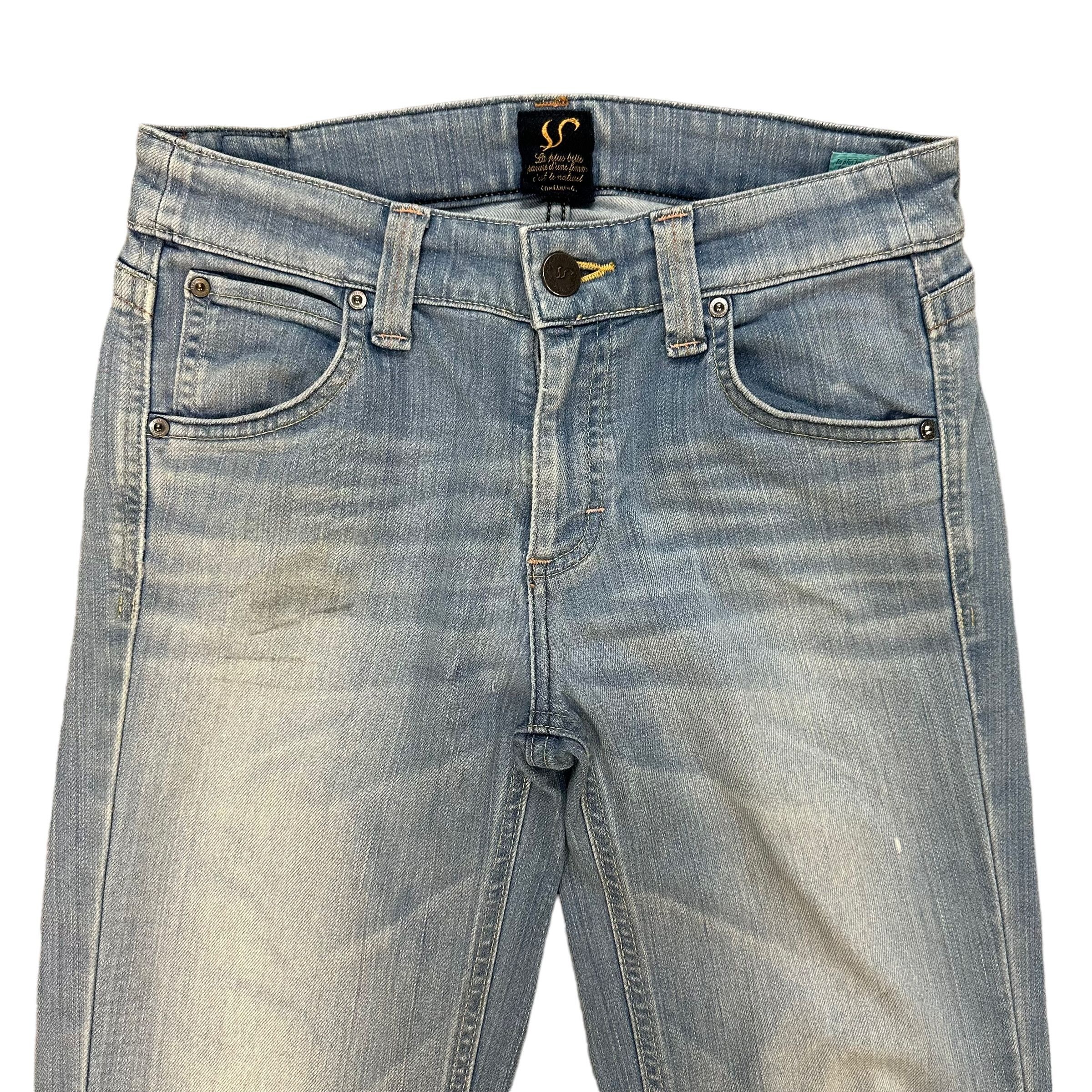 Edwin EDWIN VIENUS JEAN WASHED FLARE JEANS WIDE LEG #8891-035 Size 29" - 2 Thumbnail