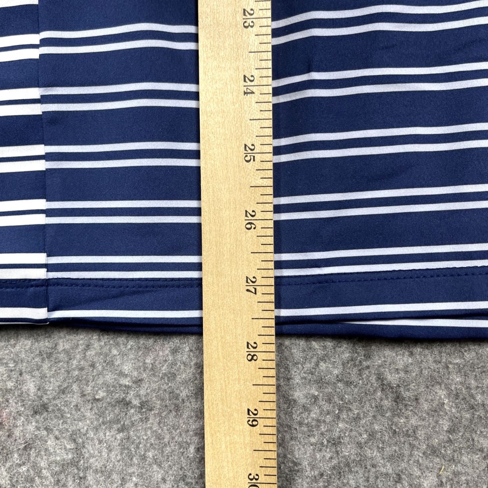 G/FORE G/Fore Polo Shirt Mens M Blue White Offset Stripe Performance Golf NWT Size US M / EU 48-50 / 2 - 7 Thumbnail