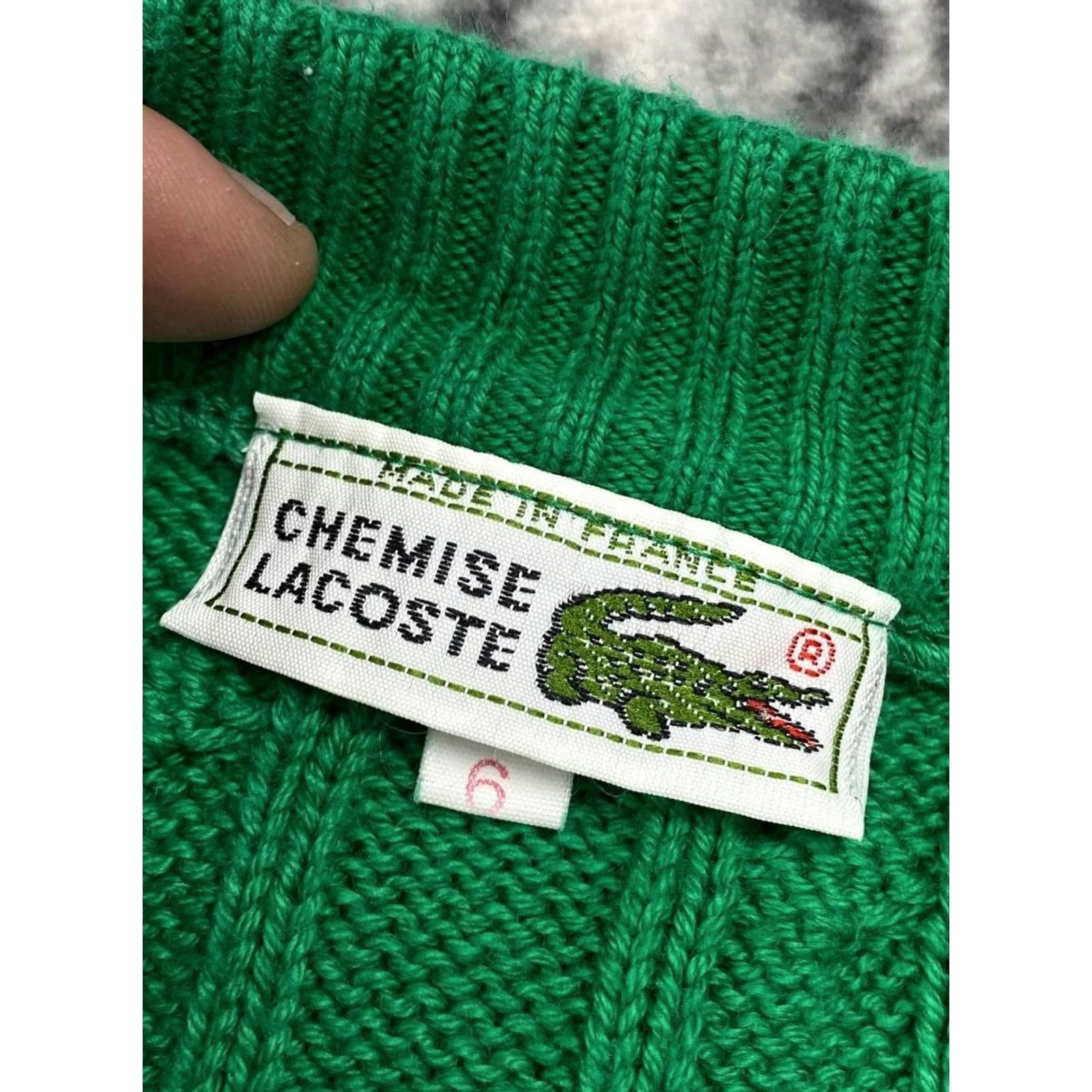Lacoste VINTAGE Lacoste Cardigan Sweater Men Size 6 Green Logo Knit Long Sleeve Cable Knit Cardigan Chest 69 Length 72 Shoulders 70 Sleeve 63 Size US L / EU 52-54 / 3 - 5 Thumbnail