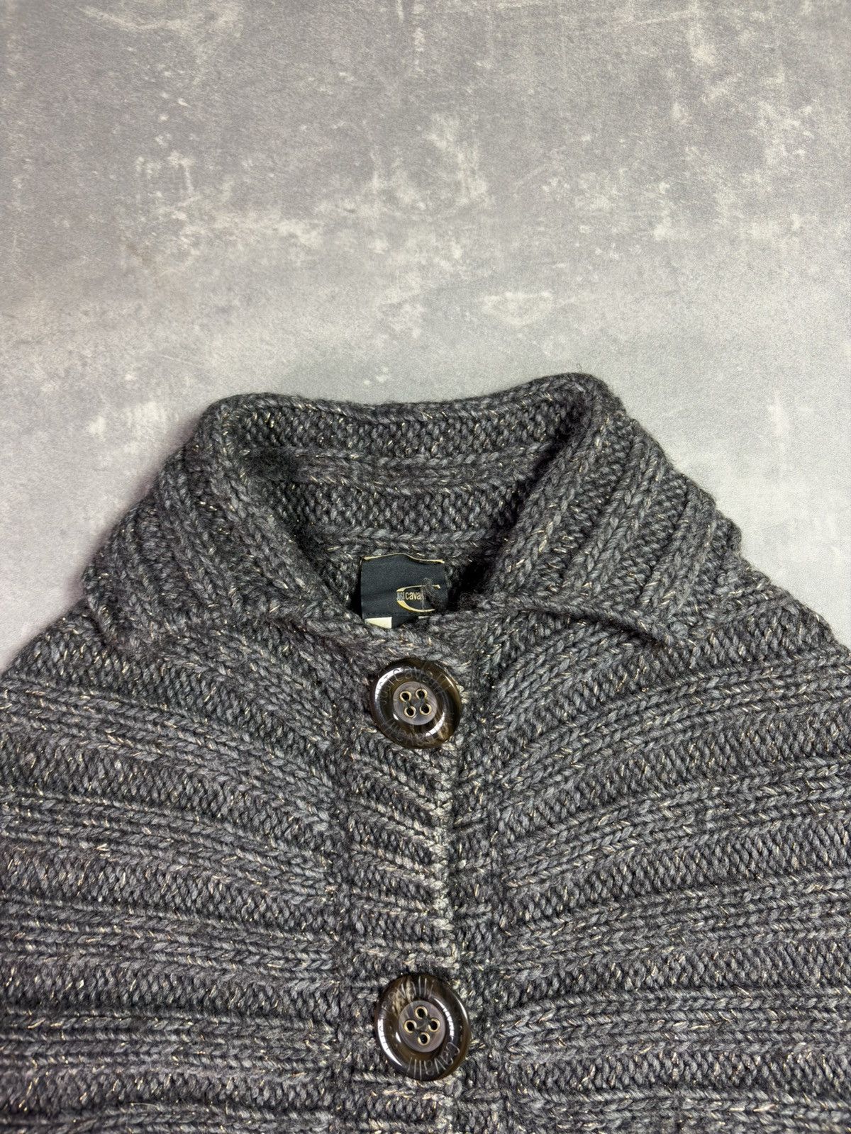Just Cavalli 00s Just Cavalli Wool Heavy Metallic Fades Cardigan Knit 42 Size M / US 6-8 / IT 42-44 - 12 Thumbnail
