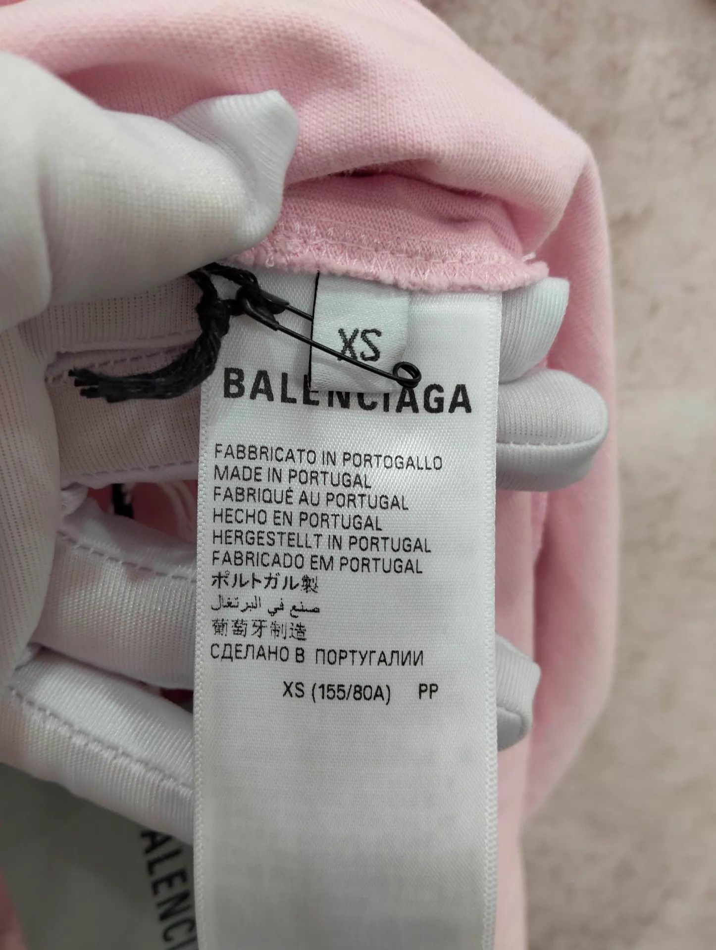 Balenciaga Balenciaga Logo Print Drop Shoulder Crew S/S Tee Pink XS Size XS / US 0-2 / IT 36-38 - 4 Thumbnail