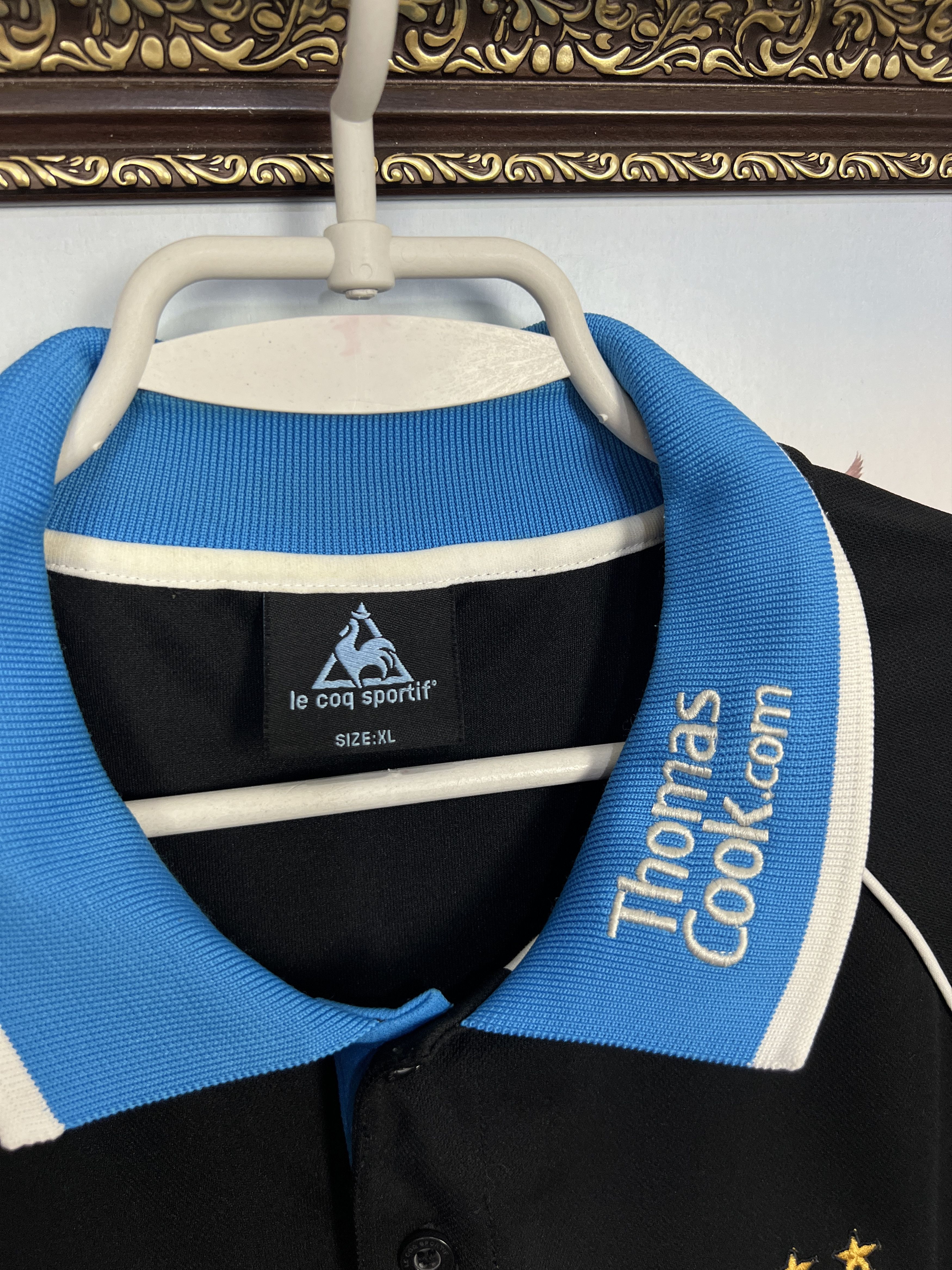 Le Coq Sportif Vintage 2000's Manchester City Football Train Polo Shirt Size US XL / EU 56 / 4 - 5 Thumbnail