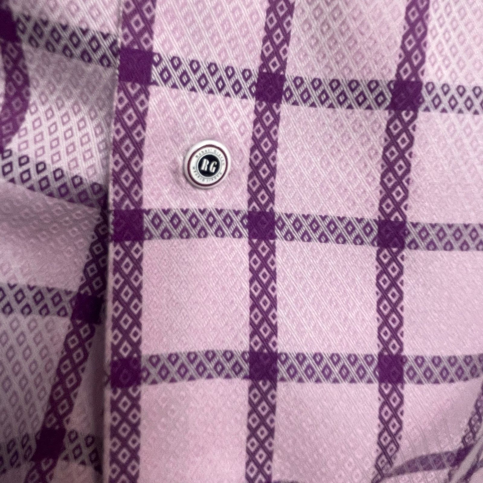Robert Graham Robert Graham Button Down Flip Cuffs Sz Medium Purple Plaid Size US M / EU 48-50 / 2 - 3 Thumbnail
