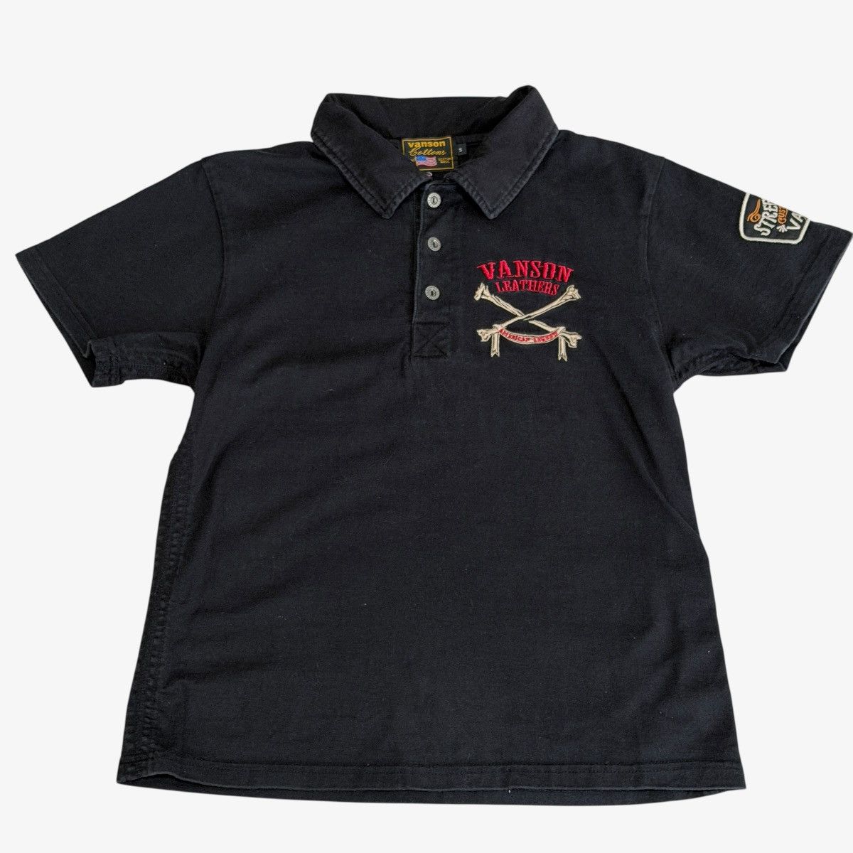 Vanson Leathers Vanson Leathers Eagle Embroidered Polo Shirt Black Size US S / EU 44-46 / 1 - 1 Thumbnail