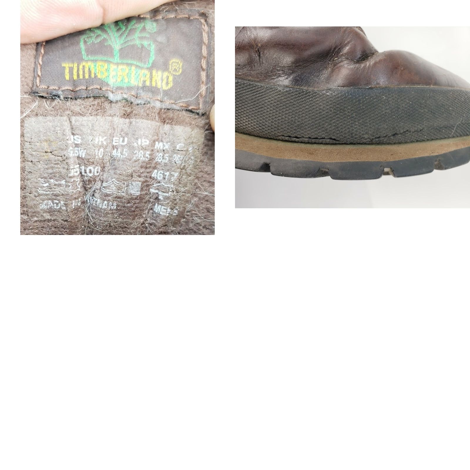 Timberland VINTAGE Timberland Eurohiker Ankle Boot Mens 10.5W Wide Brown Leather Hiking Trail Work Shoes Size US 10 / EU 43 - 9 Thumbnail