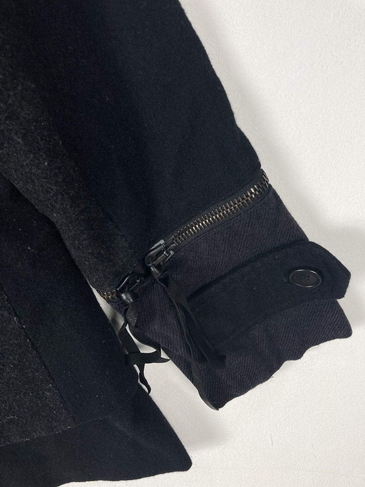 Diet Butcher Slim Skin FW 2011 Diet Butcher Slim Skin Wool Leather Long Jacket Rare Size M / US 6-8 / IT 42-44 - 10 Thumbnail