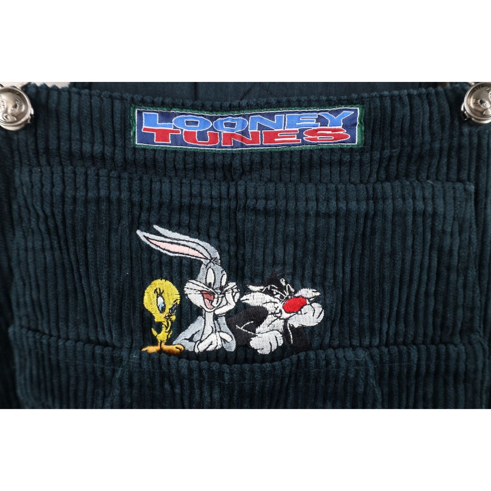 Vintage Vintage 90s Looney Tunes Faded Corduroy Overalls Size 32" / US 10 / IT 46 - 5 Thumbnail
