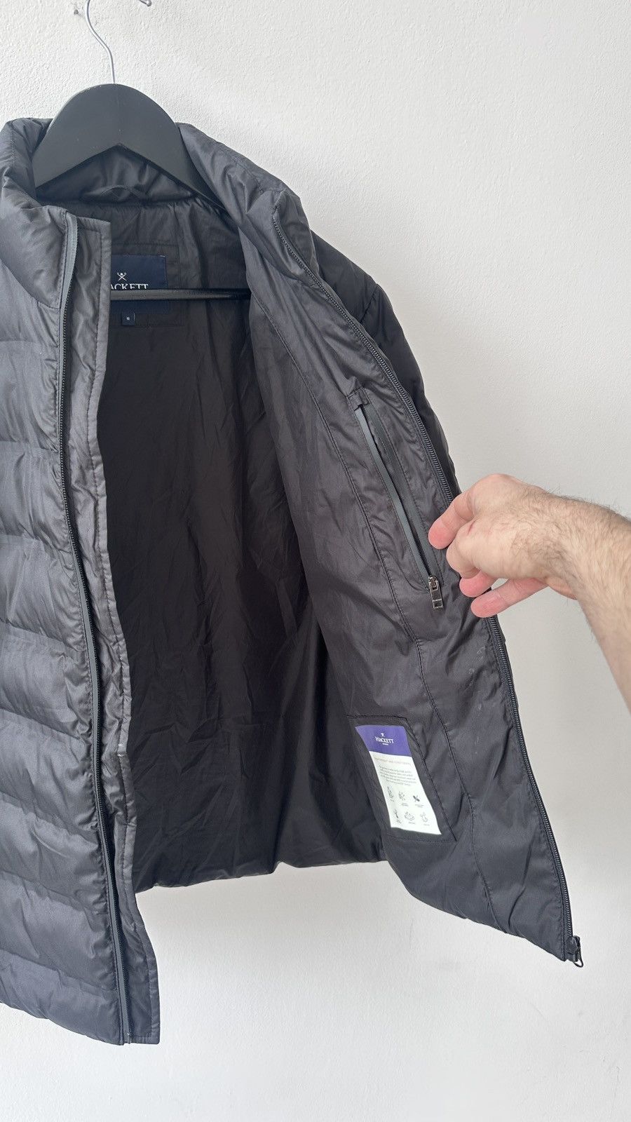 Hackett Hackett Lightweight Jacket Size M Shell/Oyster Recycled Tech Size US M / EU 48-50 / 2 - 13 Thumbnail