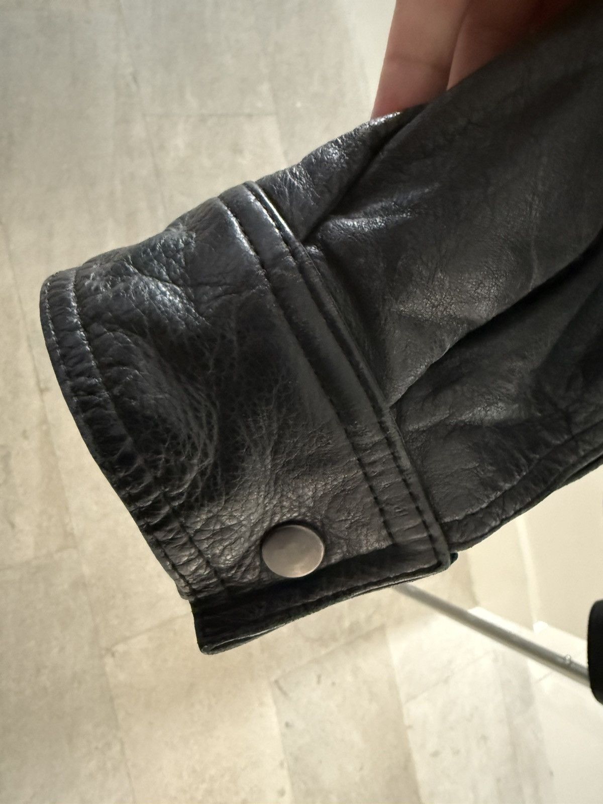 Vintage Yvse Saint Laurent Style Bomber Leather Jacket Size US L / EU 52-54 / 3 - 7 Thumbnail