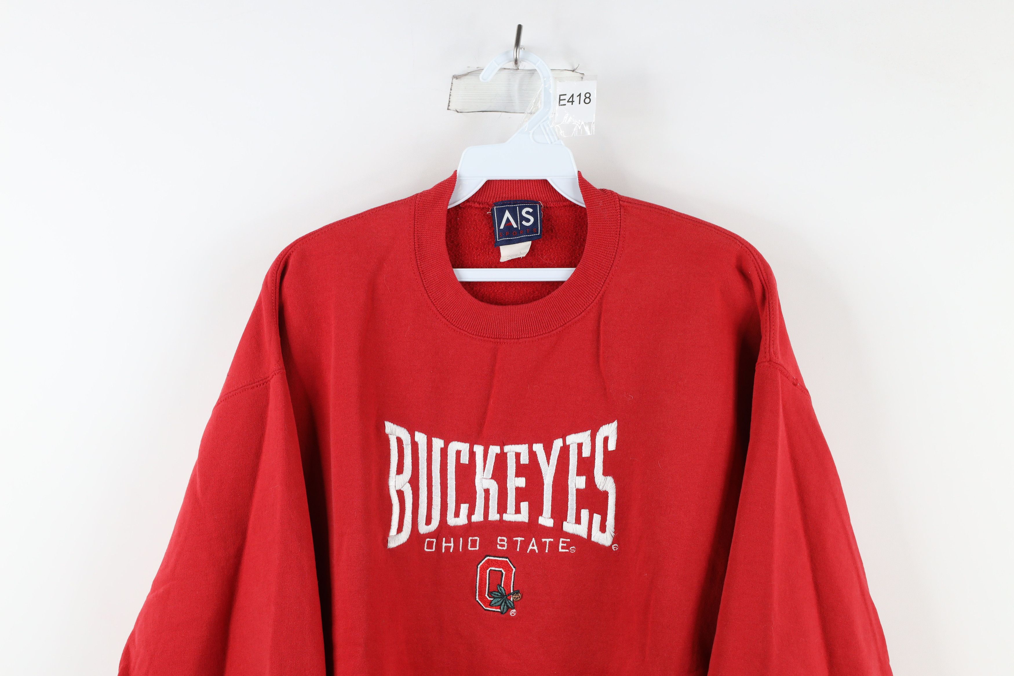 Vintage Vintage 90s Ohio State University Crewneck Sweatshirt Red Size US L / EU 52-54 / 3 - 2 Thumbnail