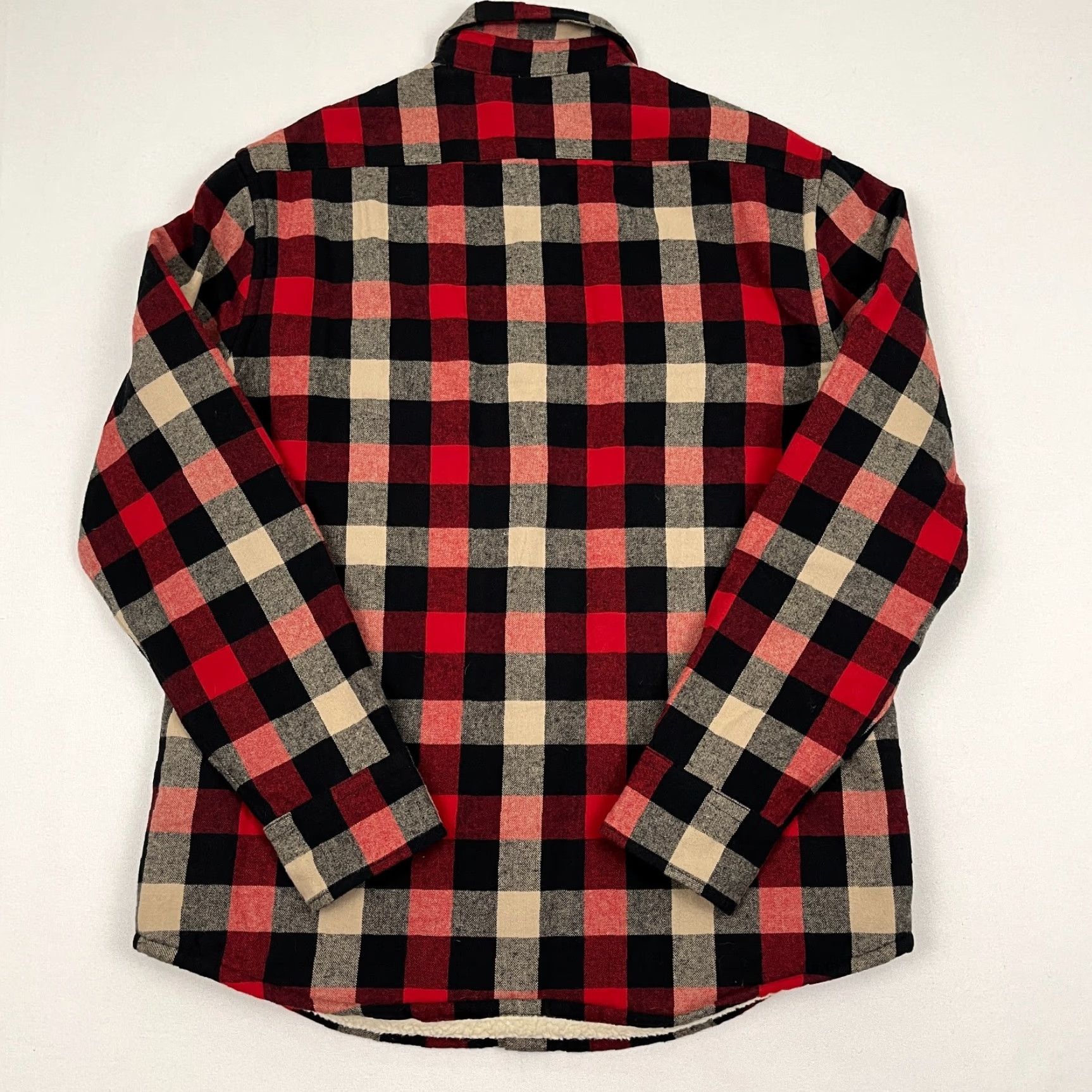 J.Crew VINTAGE J.CREW SHERPA LINED FLANNEL SHIRT JACKET Mens M Plaid Heavy Workwear Shacket L/S Size US M / EU 48-50 / 2 - 7 Thumbnail