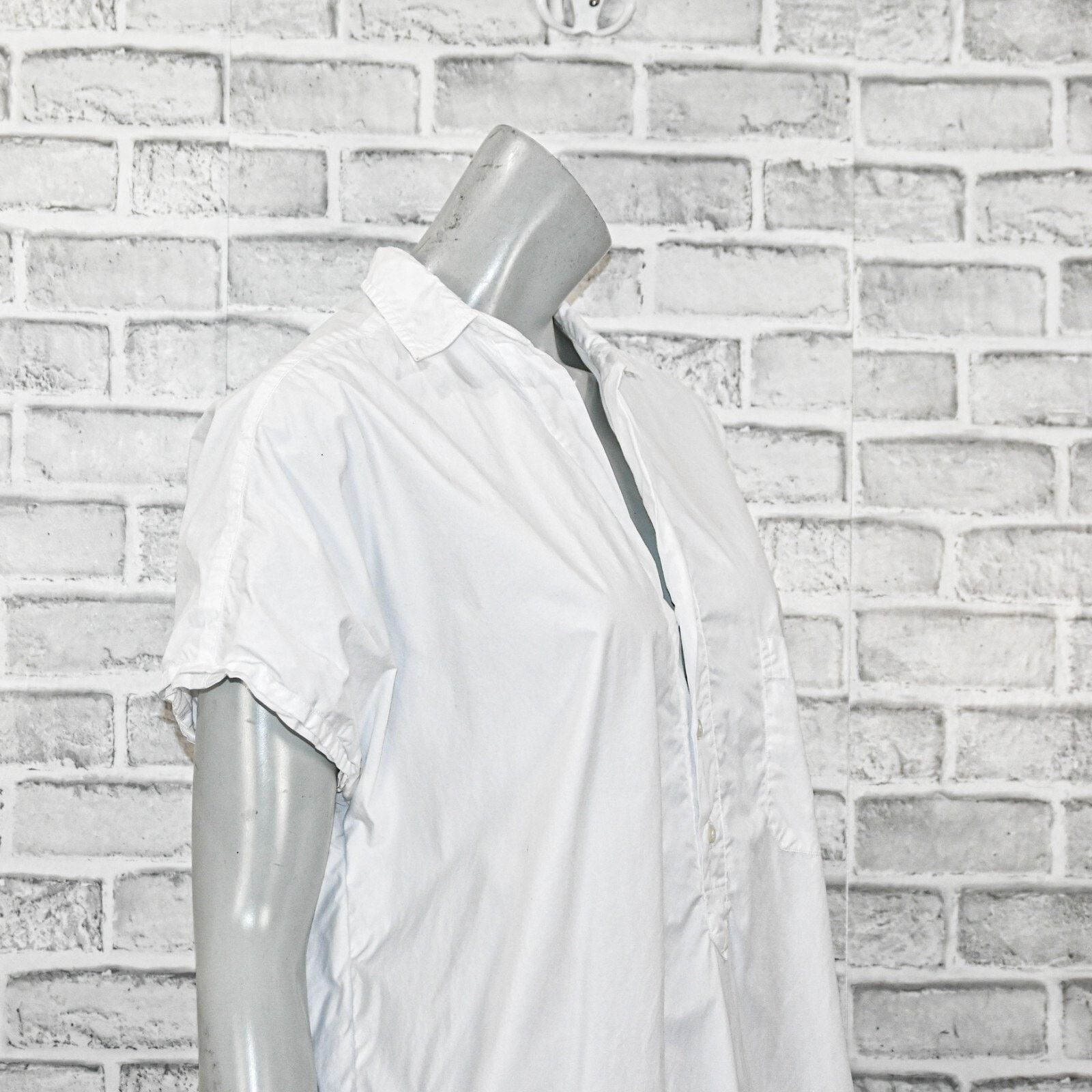 Anthropologie Grayson The Hero White cotton Artish Dress 1/2 button Size XS / US 0-2 / IT 36-38 - 8 Thumbnail