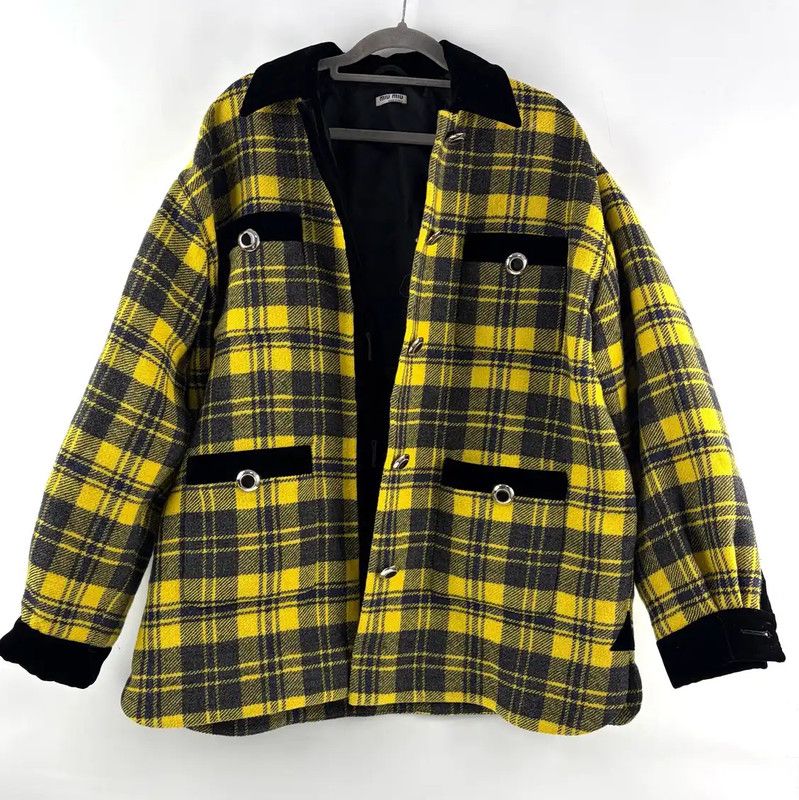 Miu Miu Miu Miu Yellow Women's Jacket 0089 Size ONE SIZE - 1 Thumbnail