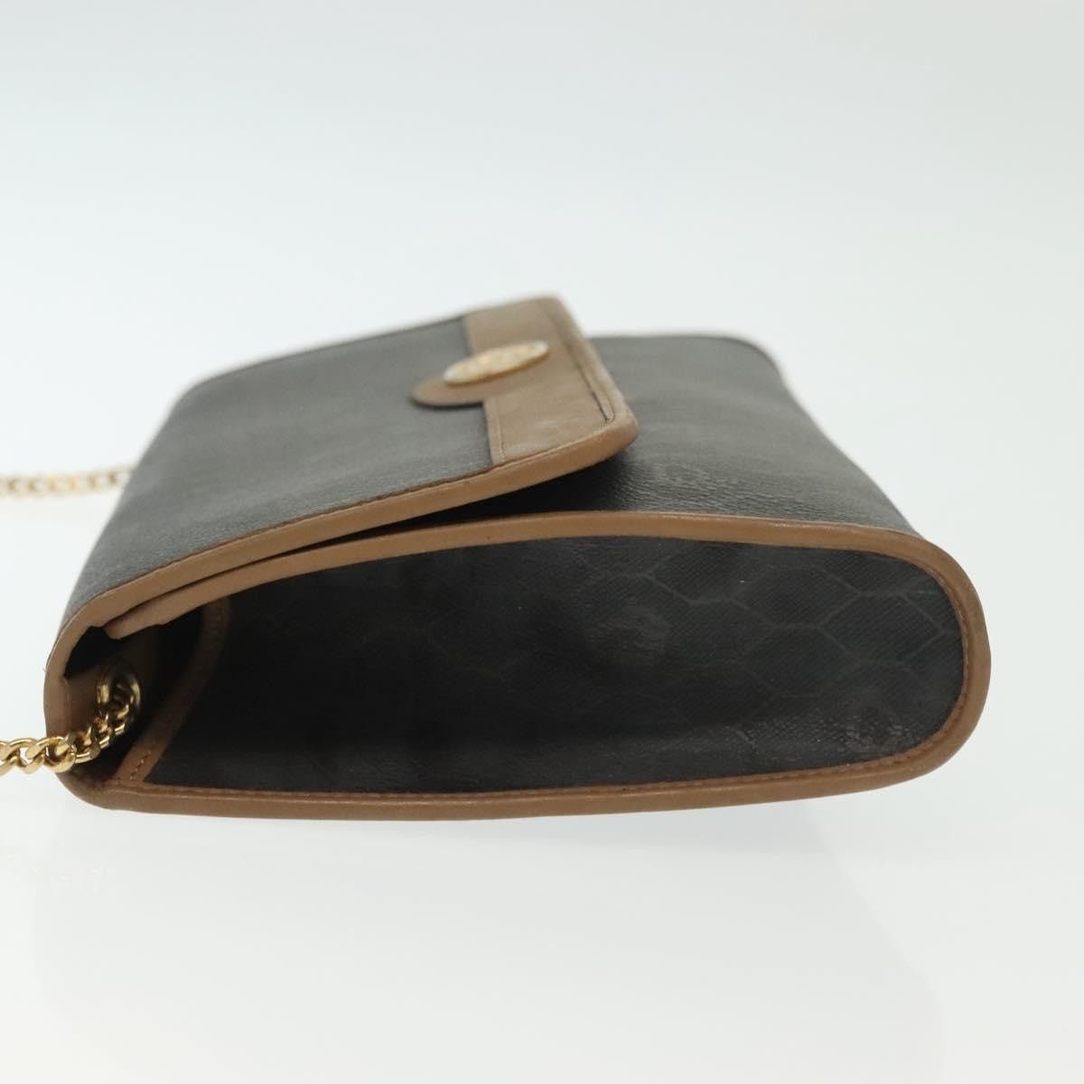 Dior DIOR Honeycomb Canvas Chain Shoulder Bag Pvc Black Gold Size ONE SIZE - 5 Thumbnail