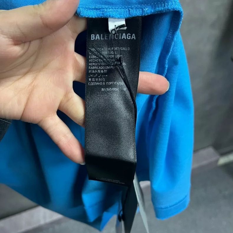 Balenciaga Balenciaga Blue logo monogram printed short-sleeved T-shir Size US M / EU 48-50 / 2 - 4 Thumbnail