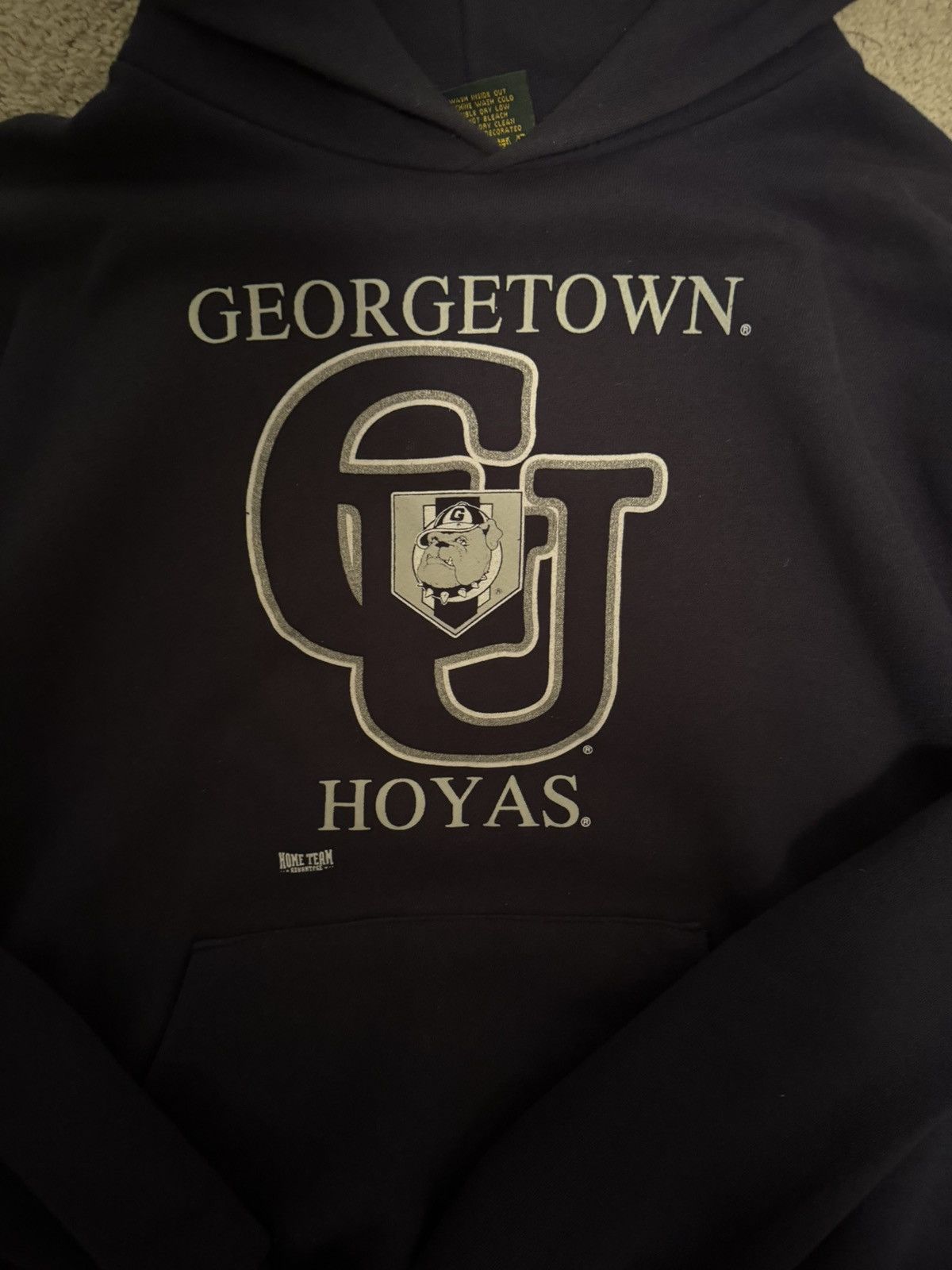 Vintage Vintage Navy Georgetown Hoyas hoodie Size US M / EU 48-50 / 2 - 3 Thumbnail