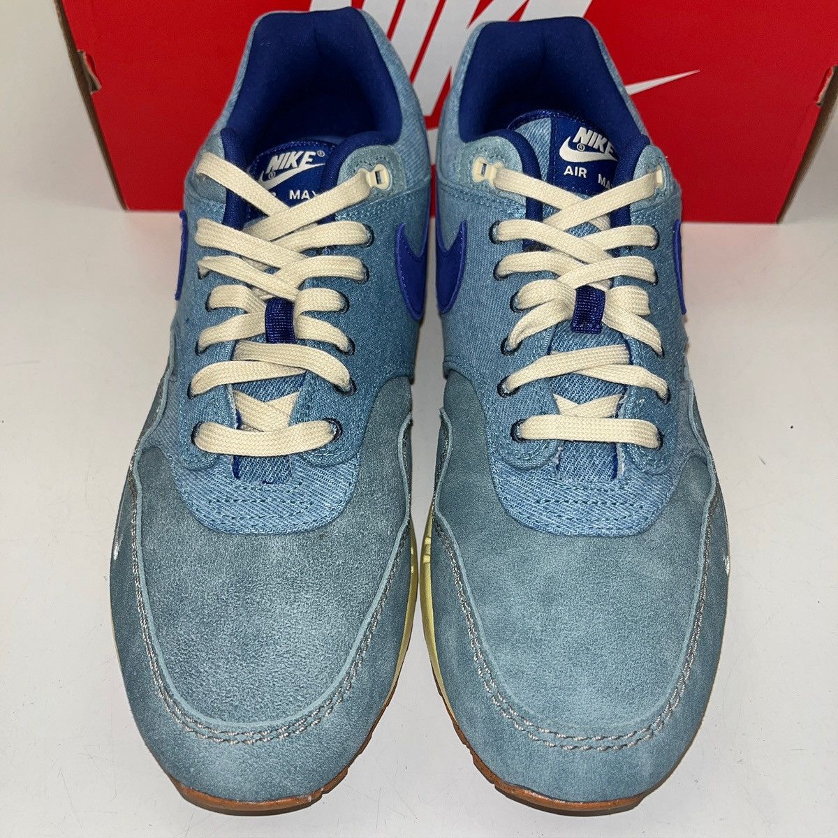 Nike Size 12 - Nike Air Max 1 Premium Dirty Denim - DV3050-300 Size US 12 / EU 45 - 2 Thumbnail