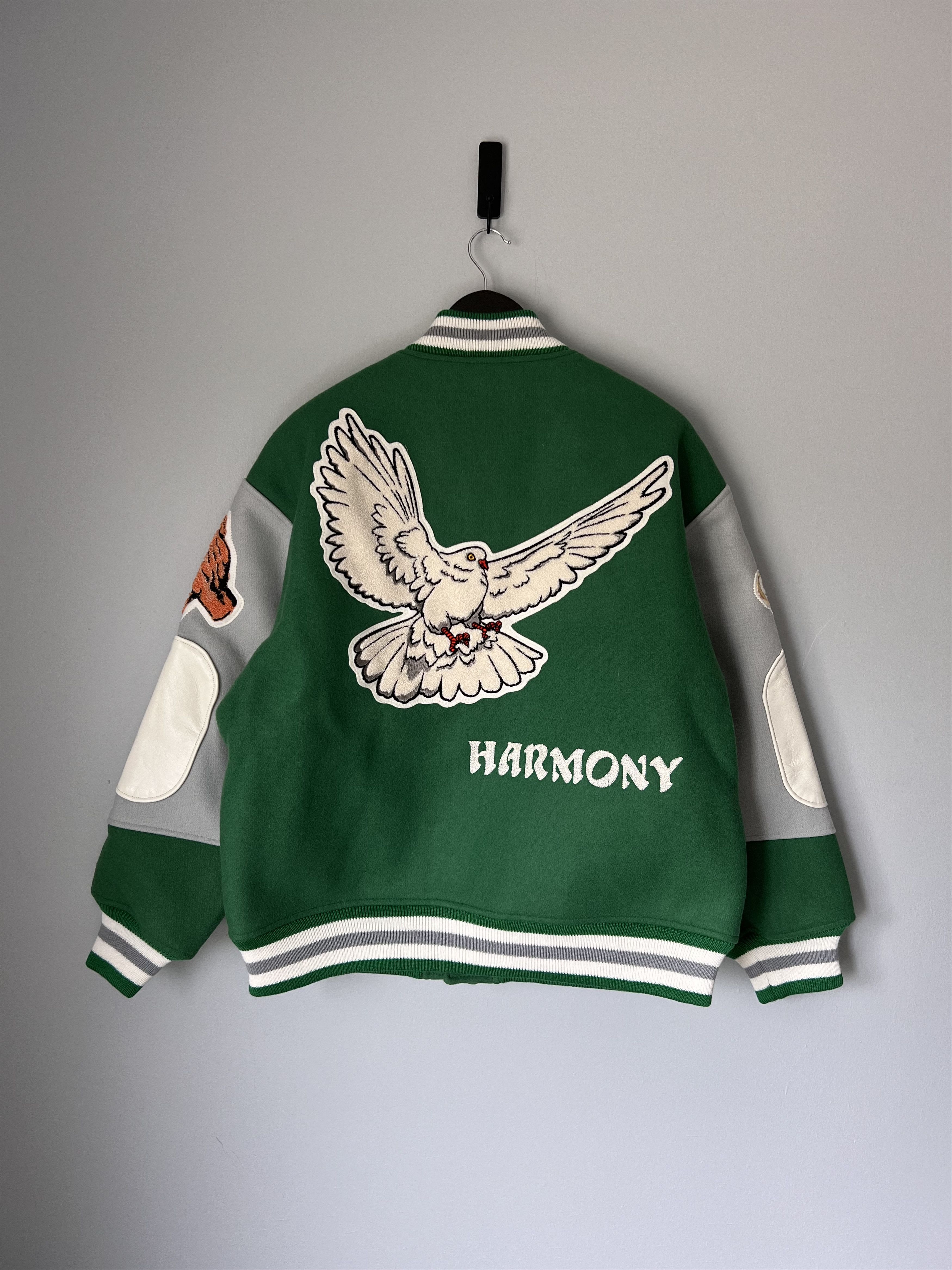 Saint Michael Saint Michael Harmony Wool Varsity Jacket in Green Size US L / EU 52-54 / 3 - 1 Thumbnail