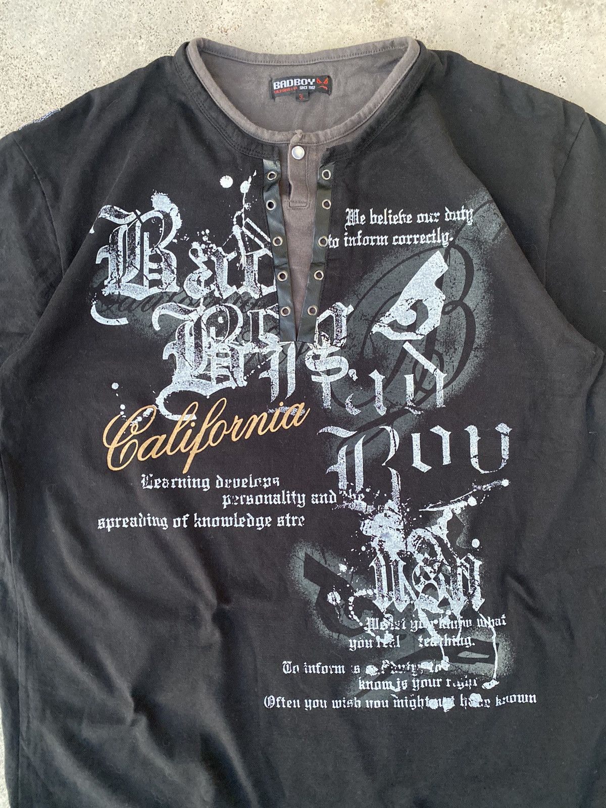 Japanese Brand 2000s Wildlife Poem Double Layer Gothic Laces Tees Size US L / EU 52-54 / 3 - 4 Thumbnail