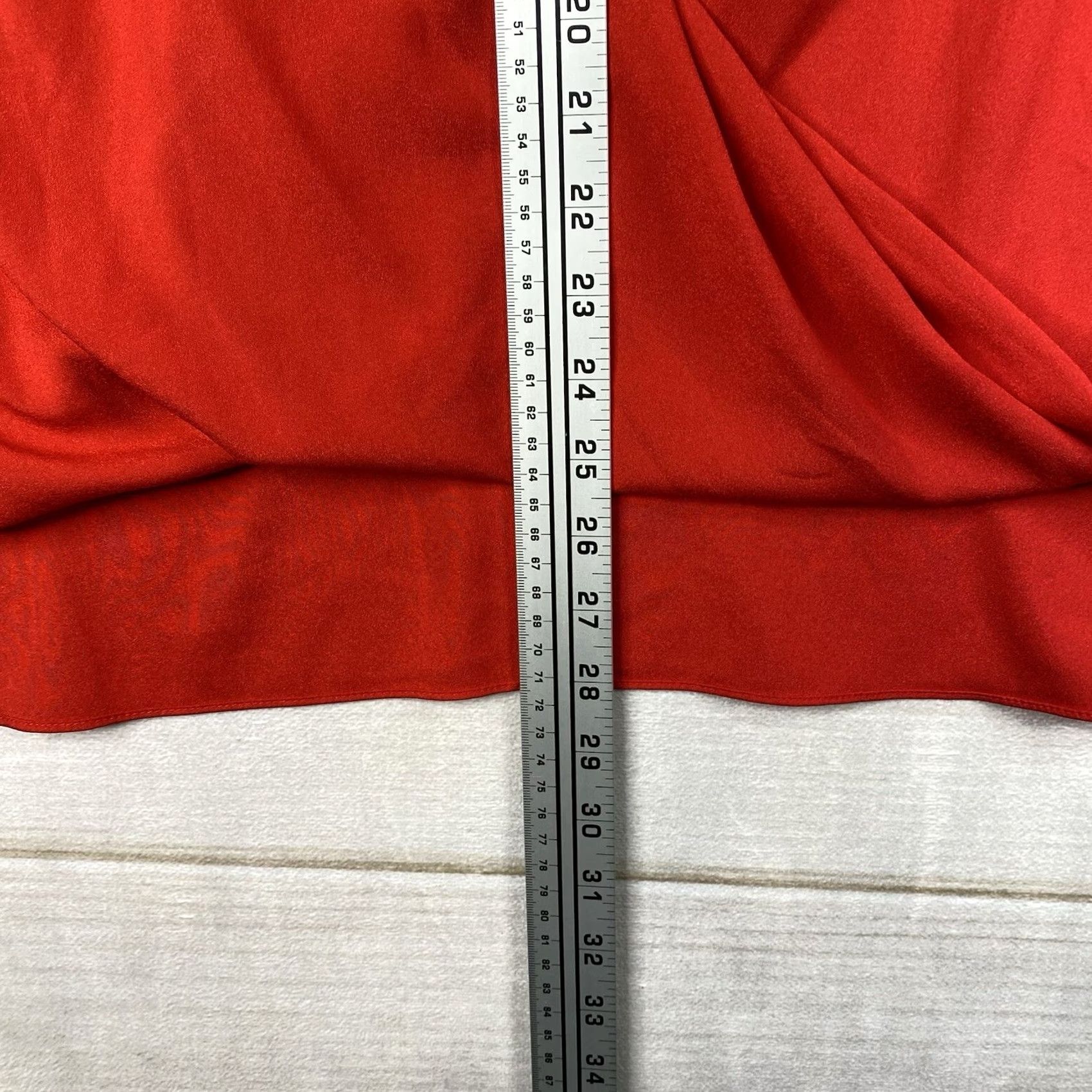 Calvin Klein Calvin Klein Womens Top XL Red Roll Tab Sleeve Surplice Tank Zipper Blouse Straighten: Professional, Classic, Designer, Business, Casual Size XL / US 12-14 / IT 48-50 - 6 Thumbnail
