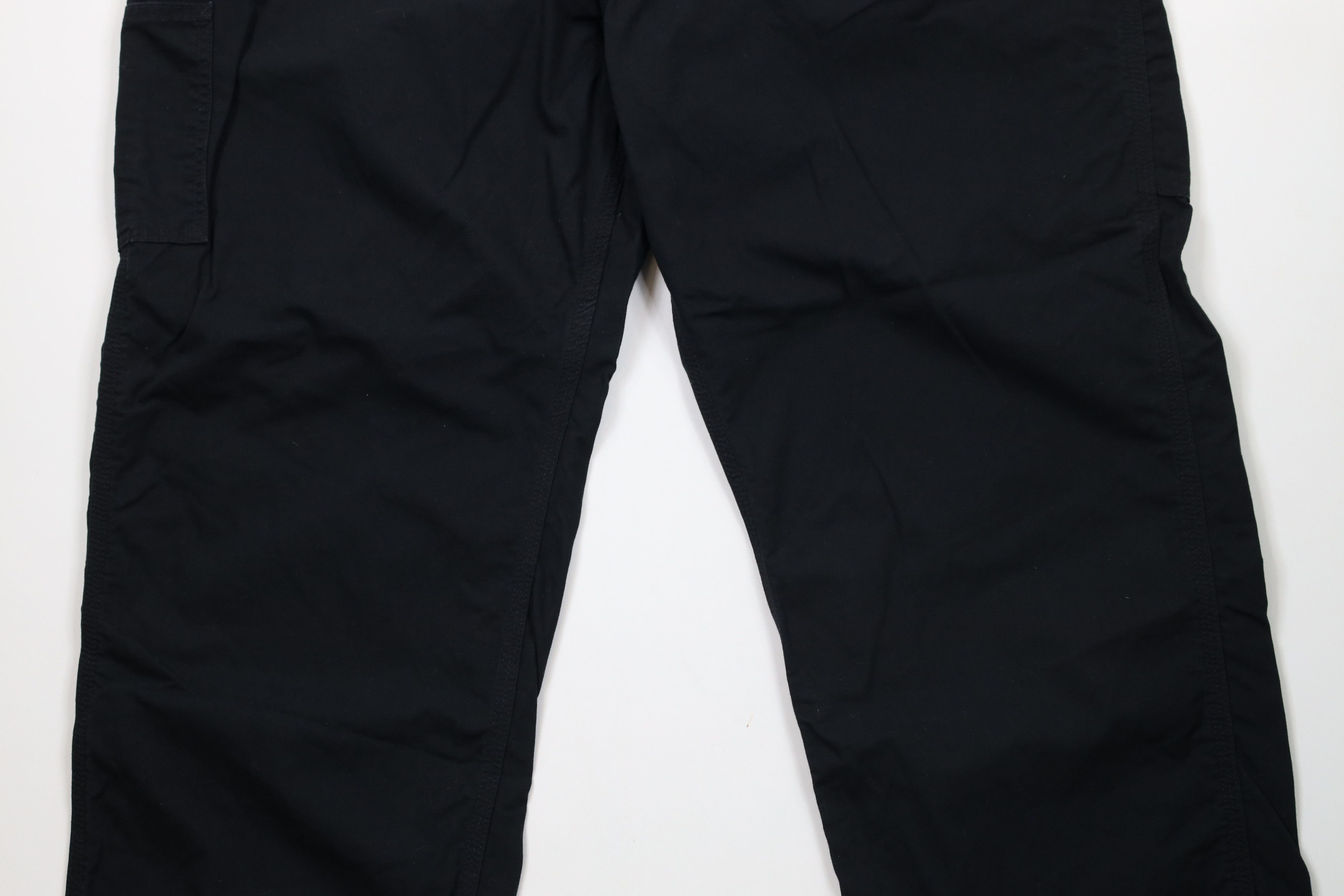 Carhartt × Vintage Vintage Y2K Carhartt Canvas Wide Leg Dungaree Pants Black Size US 44 / EU 60 - 3 Thumbnail