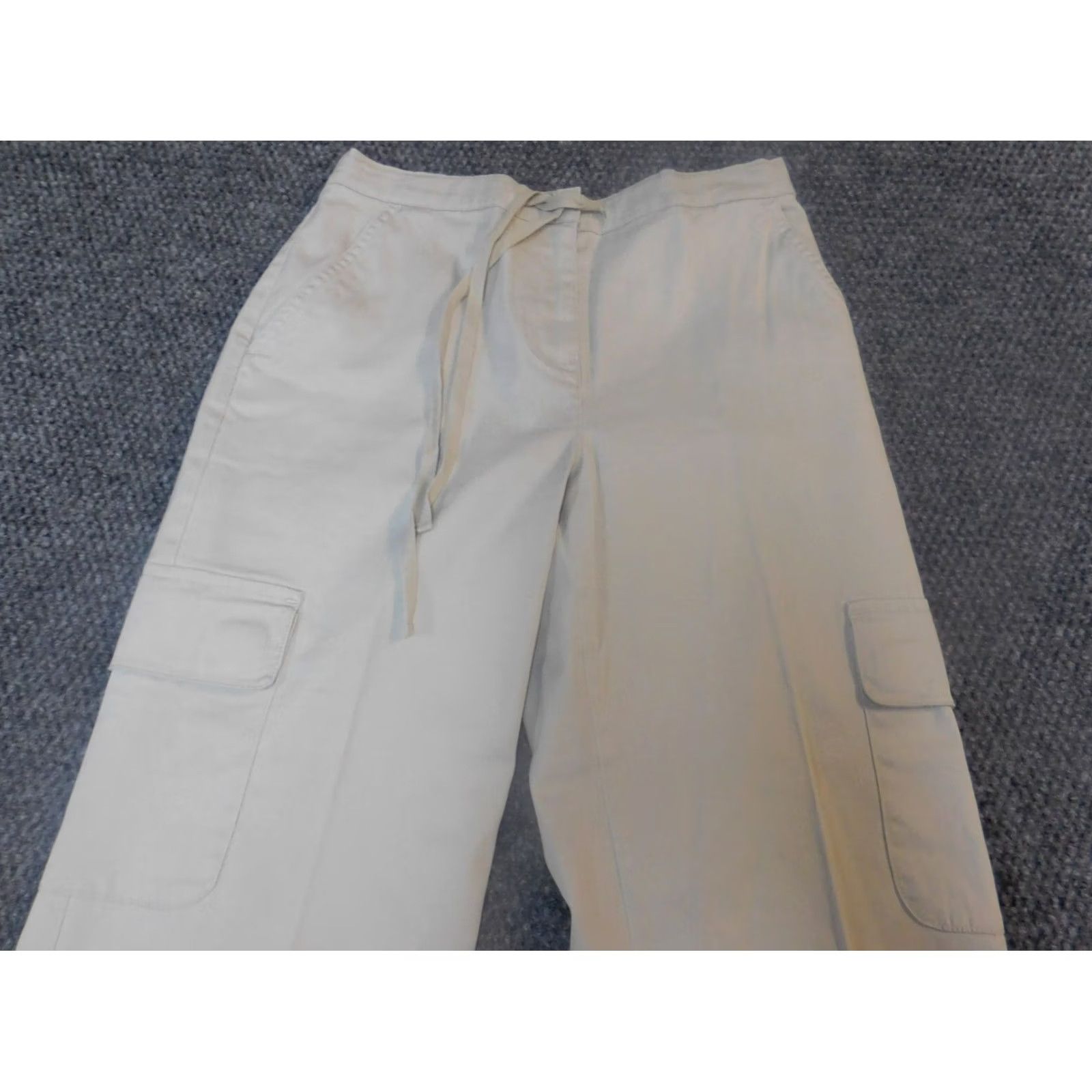 Charter Club Charter Club Pants Capri Beige Women 4 Straight Inseam 23 Crop Knit Cotton Polyester Capris Striped Casual Business Womens Size 27" / US 4 / IT 40 - 6 Thumbnail