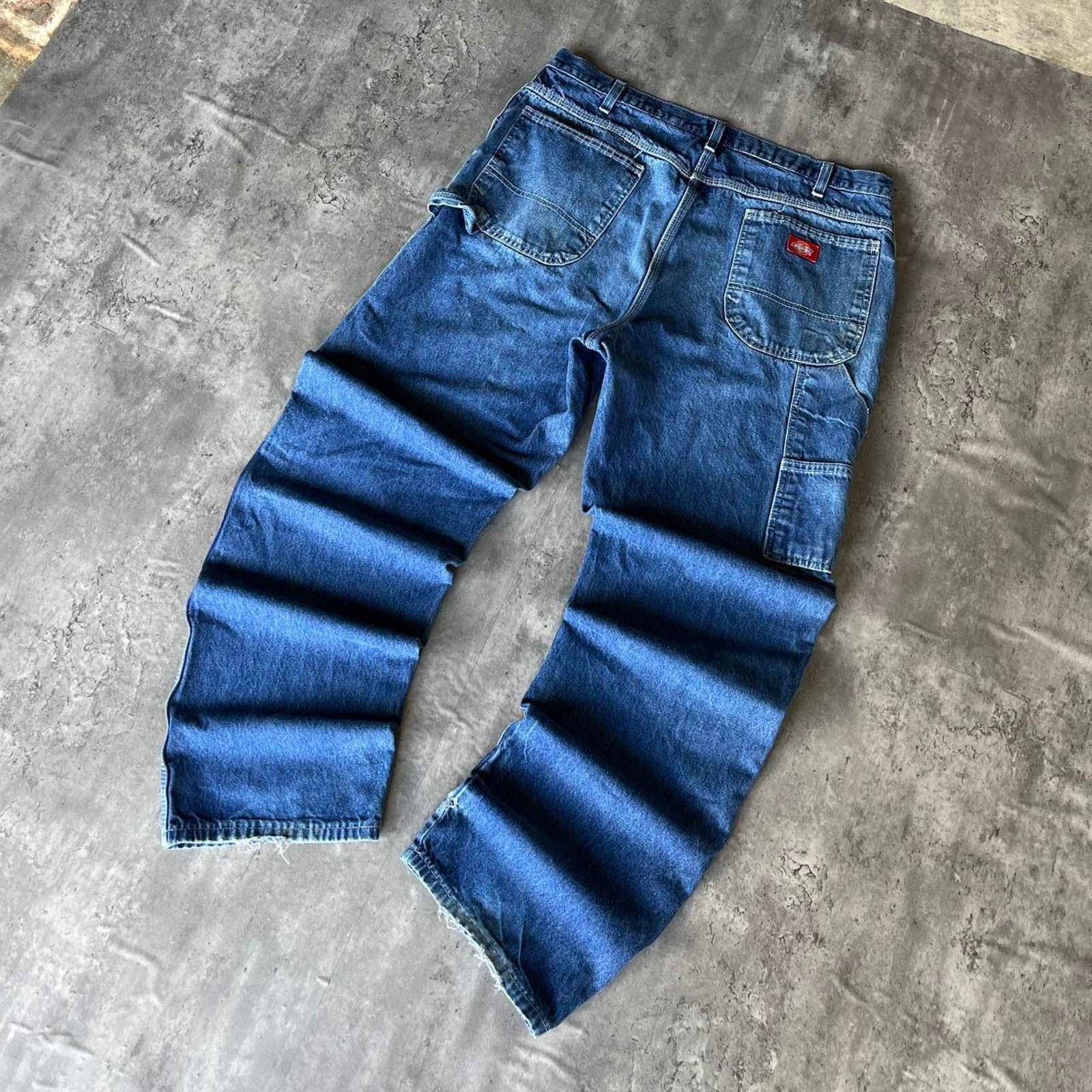 Carhartt × Dickies × Vintage Crazy Y2K Dickies Baggy Carpenter Denim Dungaree Jeans Size US 38 / EU 54 - 2 Thumbnail