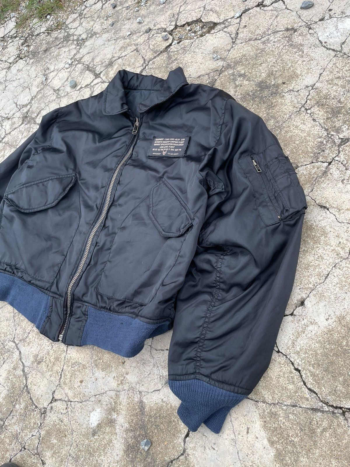Alpha Industries Vintage Us Air Force Ma-1 Fly Intermediate Bomber Jacket Size US L / EU 52-54 / 3 - 3 Thumbnail