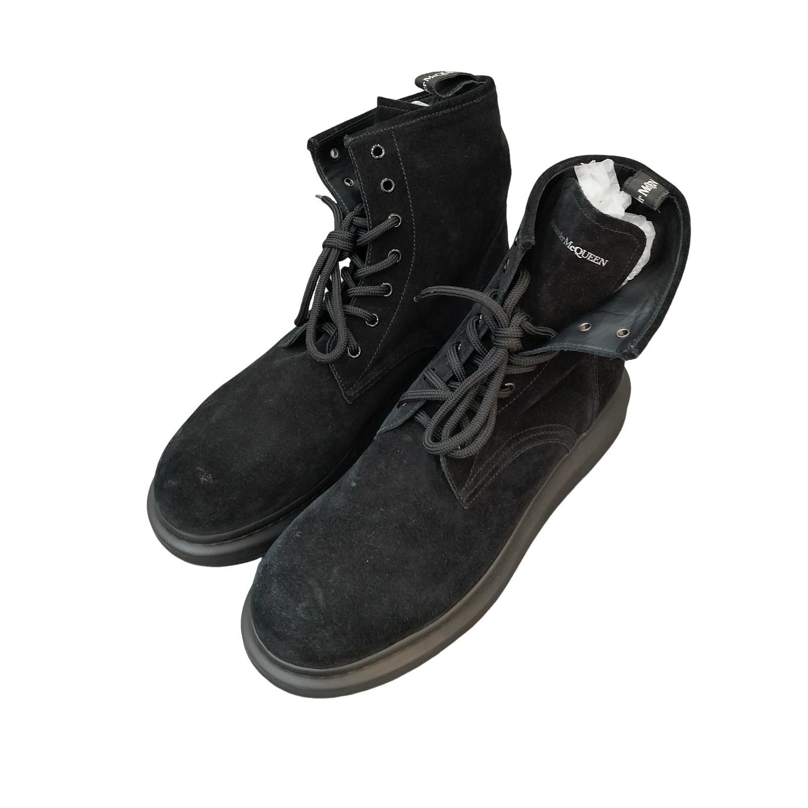 Alexander McQueen Black Leather Monk Strap Shoes 44 Alexander McQueen Triple Monk-Strap Leather Boot | Grailed main image 2