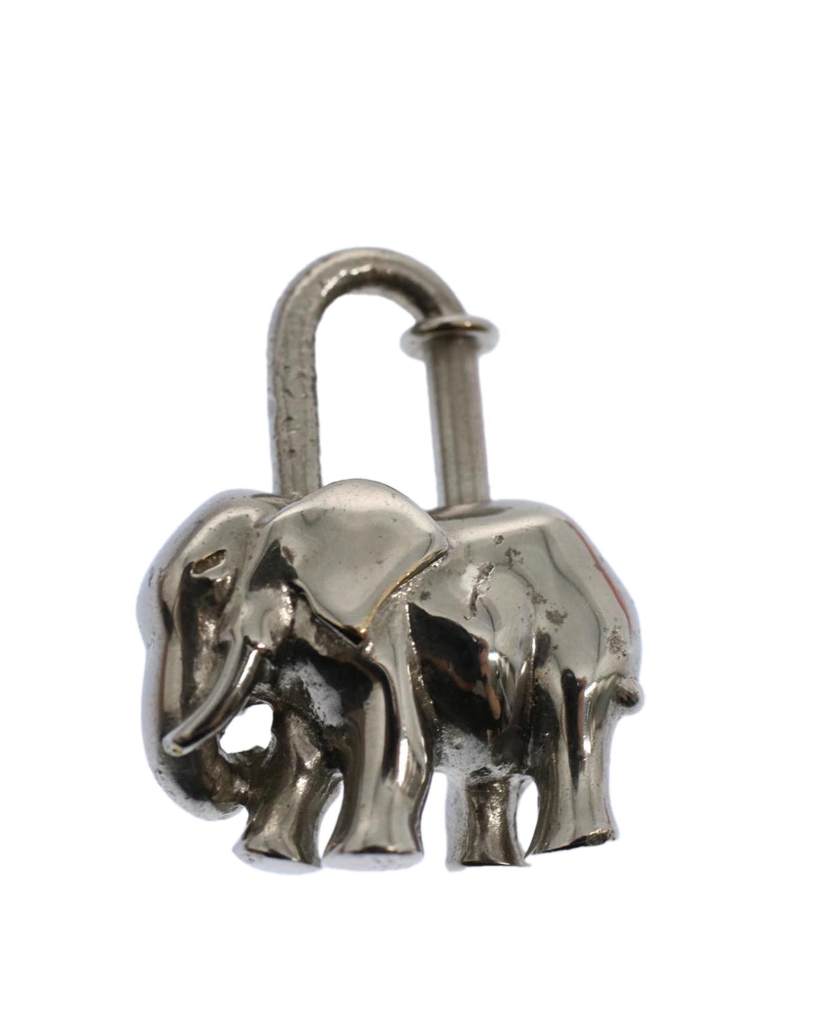 image of Hermes Silver Elephant Charm Accessory, Women's