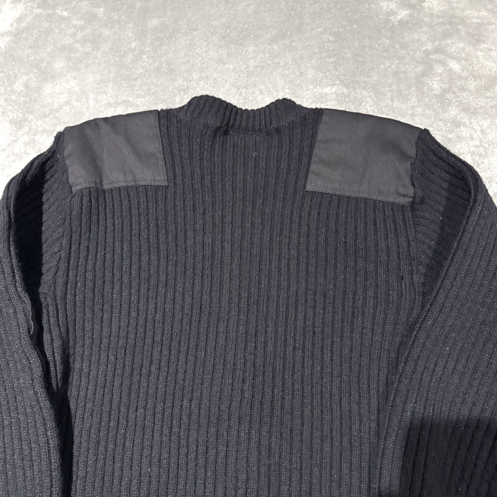 Commando VINTAGE Commando by Jack Young Mens Sweater Wool Ribbed Elbow Patch USA Size 42 Size L Black Crew Neck Knit Pullover Regular Military Army USA Men"} Size US L / EU 52-54 / 3 - 7 Thumbnail