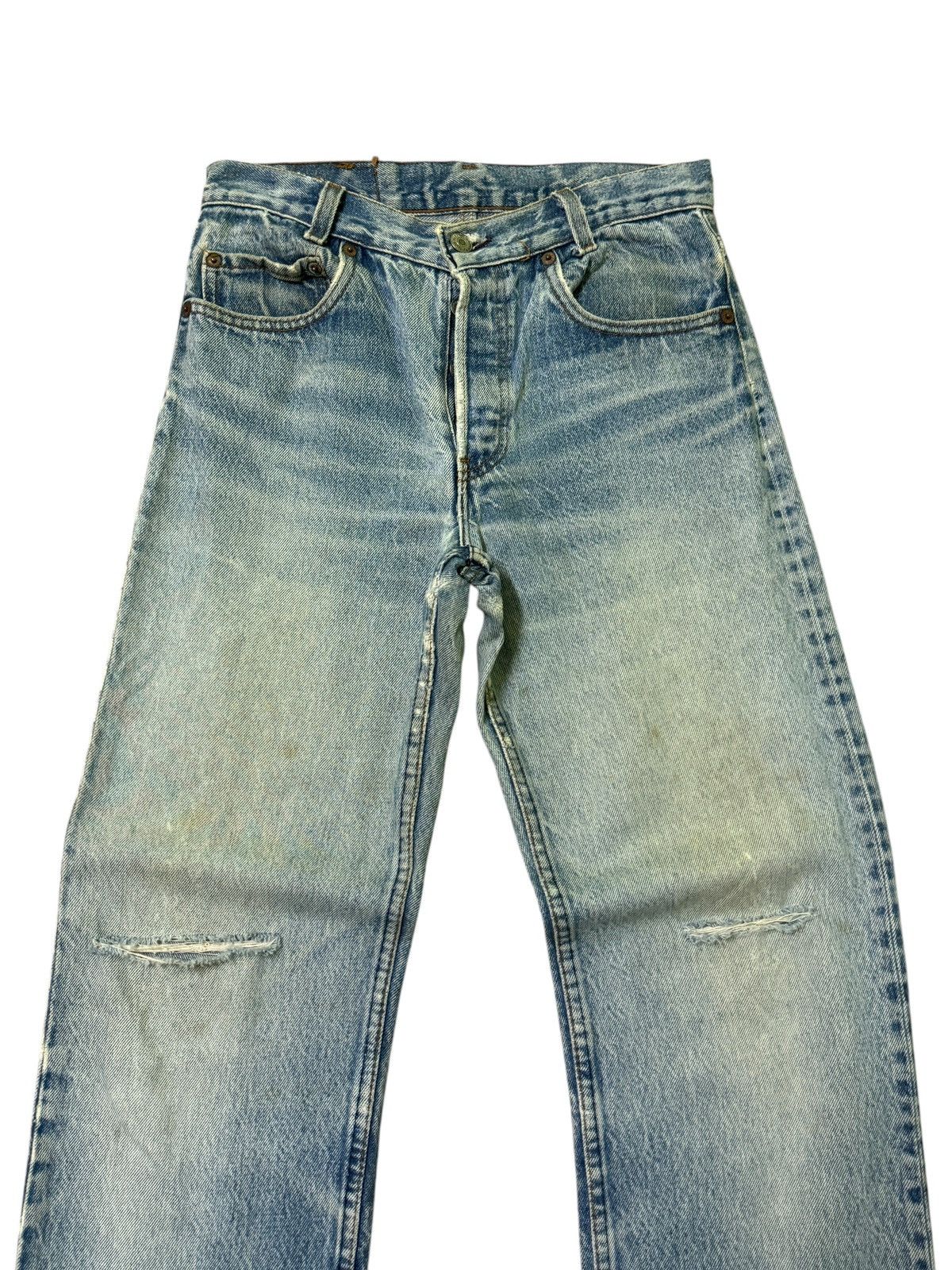 Levi's Vintage Levi's 501 Blue Distressed Mud Wash Denim Jeans Size US 27 - 3 Thumbnail