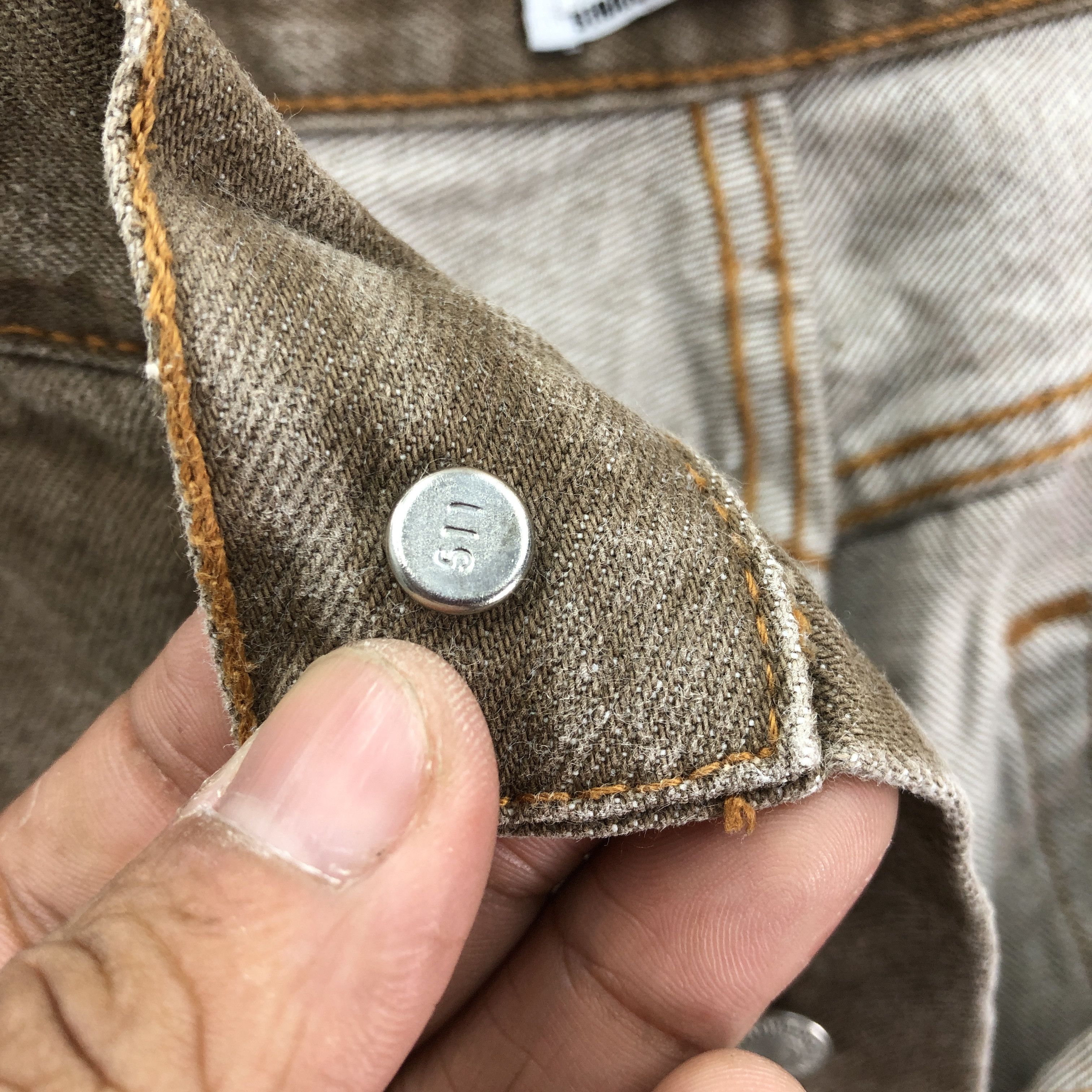 Levi's Vintage 90s Levis 501 Brown Jeans Levi's Faded Denim Size US 34 / EU 50 - 7 Thumbnail