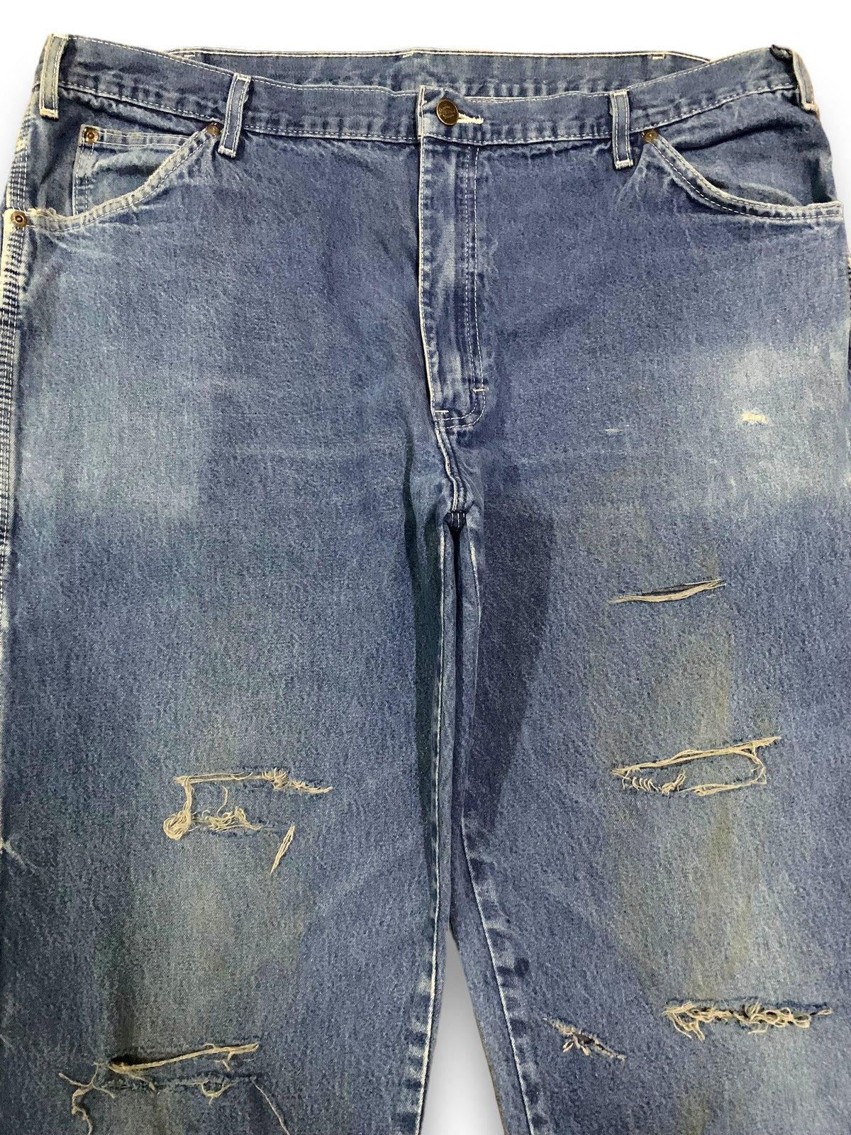 Dickies Vintage Dickies Blue Wash Baggy Distressed Carpenter Jeans Size US 40 / EU 56 - 4 Thumbnail