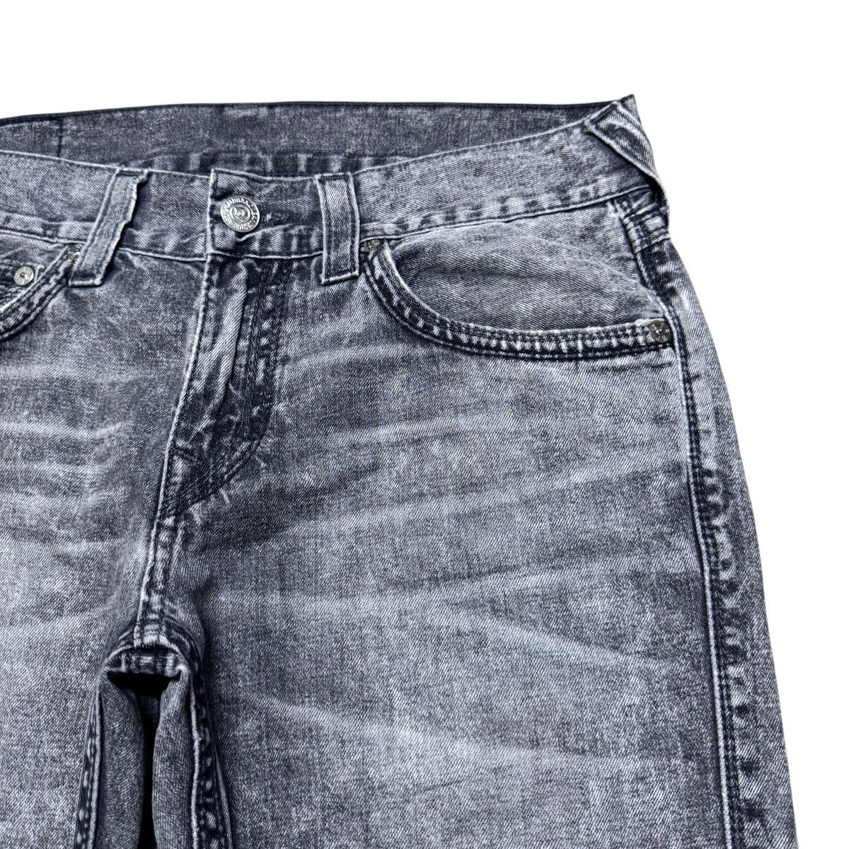 True Religion True Religion Black Grey Skinny Jeans Size US 33 - 5 Thumbnail